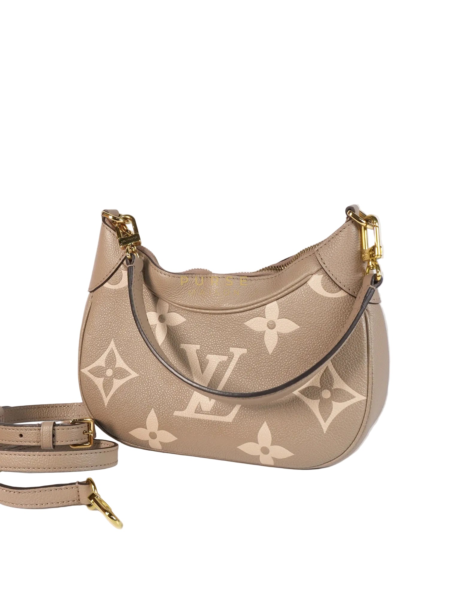 Bagatelle NM Monogram Empreinte Bicolor Two Way Bag (Microchip) | Purse Maison Luxury Bags Shop