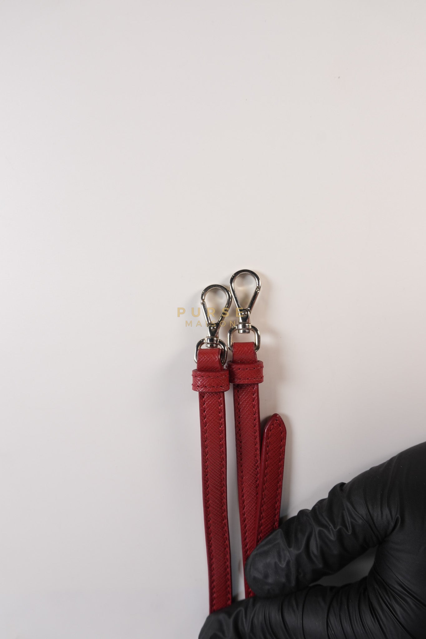 Baguette in Red Nylon Tessuto Impunto Two Way Bag | Purse Maison Luxury Bags Shop