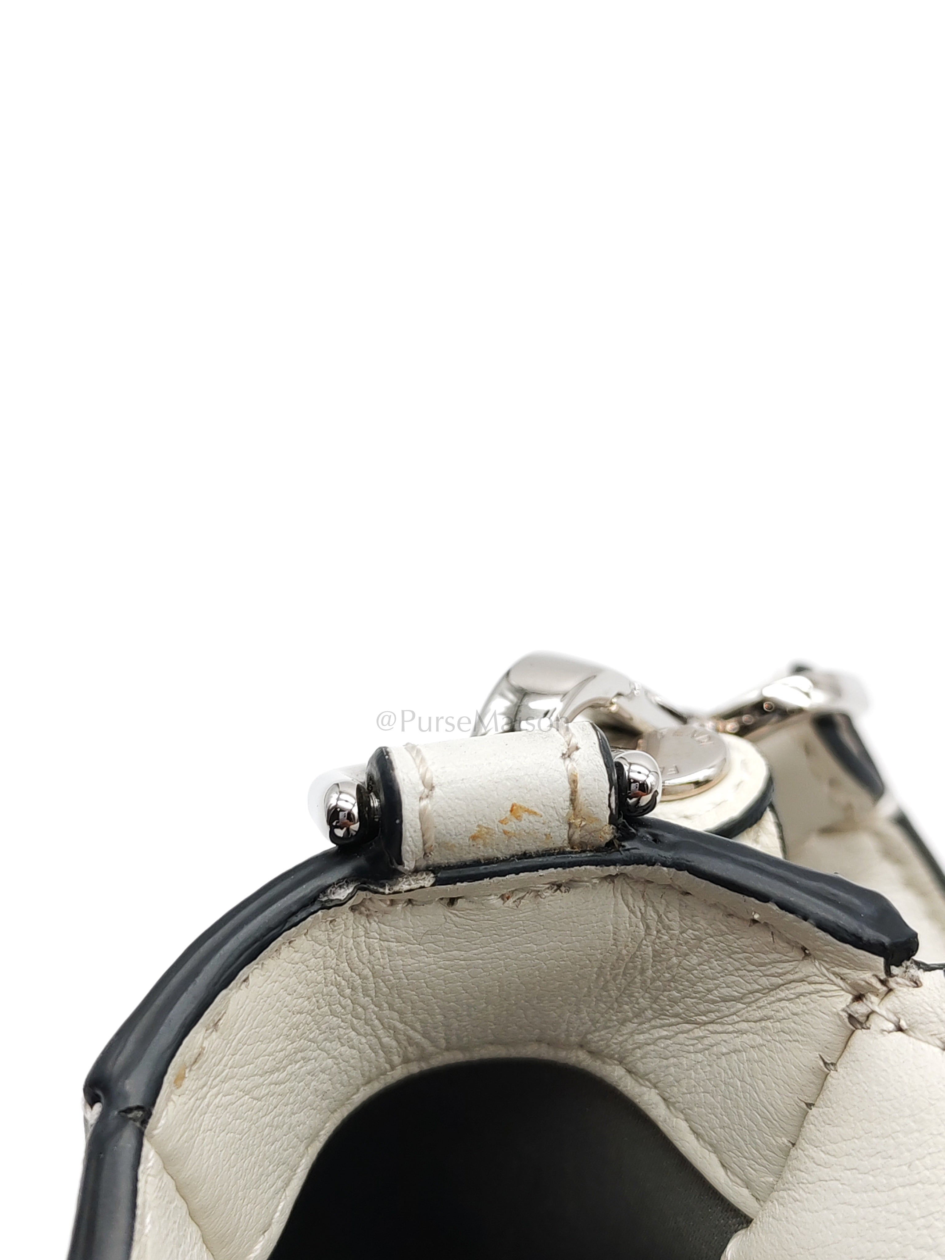 Baguette Vitello Nappa Leather in White Shoulder Bag | Purse Maison Luxury Bags Shop