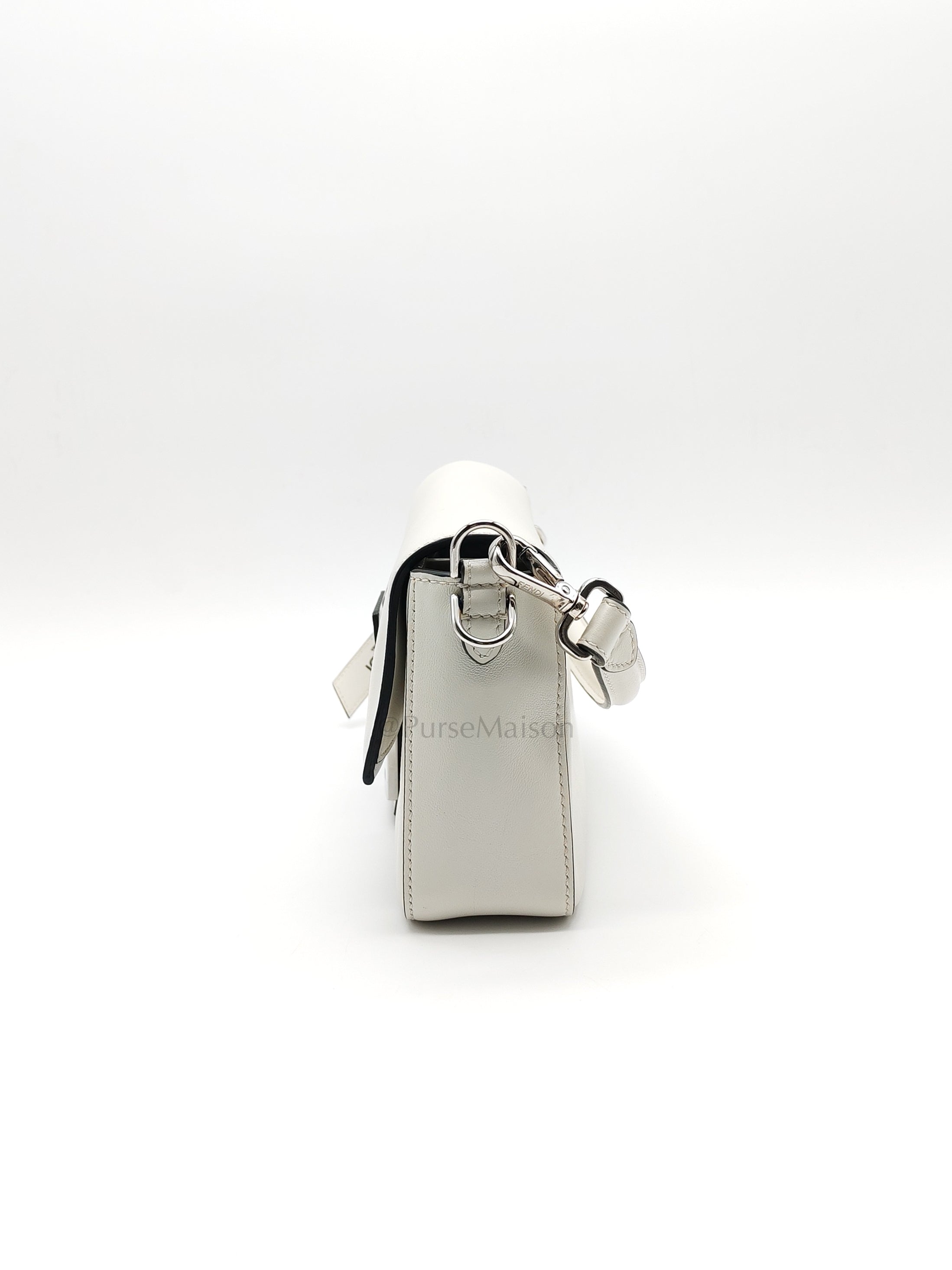 Baguette Vitello Nappa Leather in White Shoulder Bag | Purse Maison Luxury Bags Shop