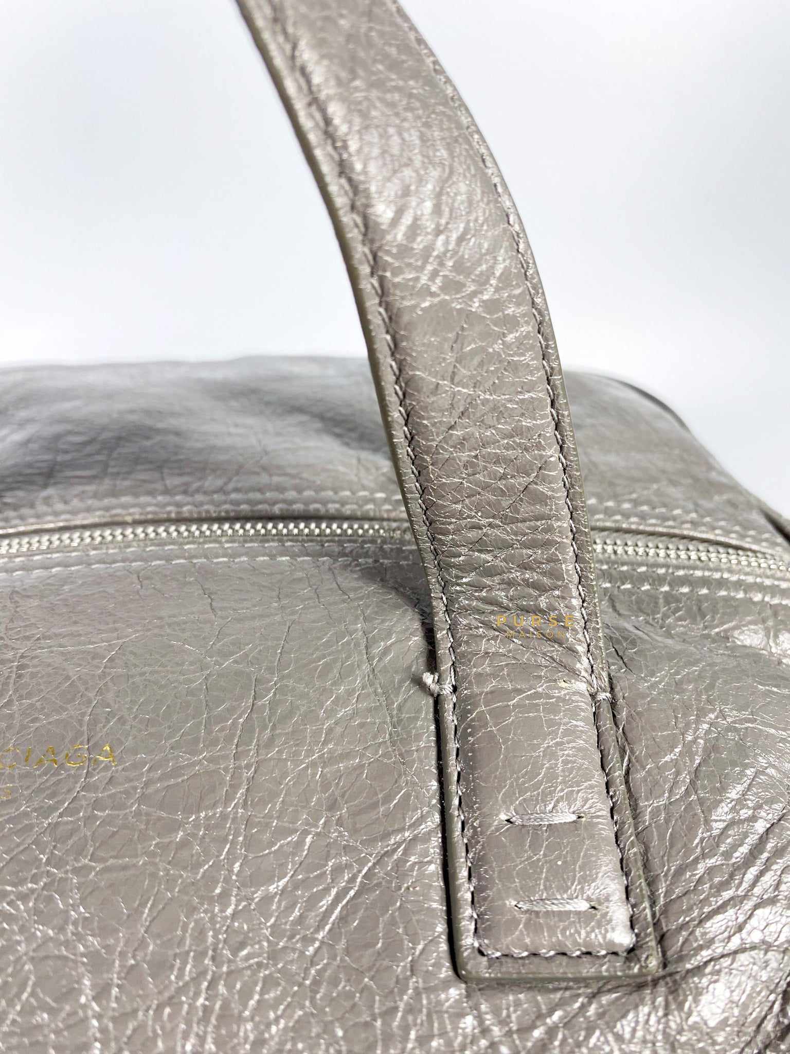 Balenciaga Air Hobo Grey Leather Bag