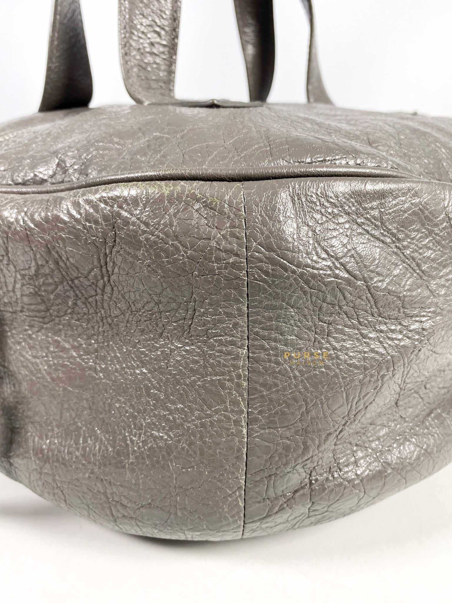 Balenciaga Air Hobo Grey Leather Bag