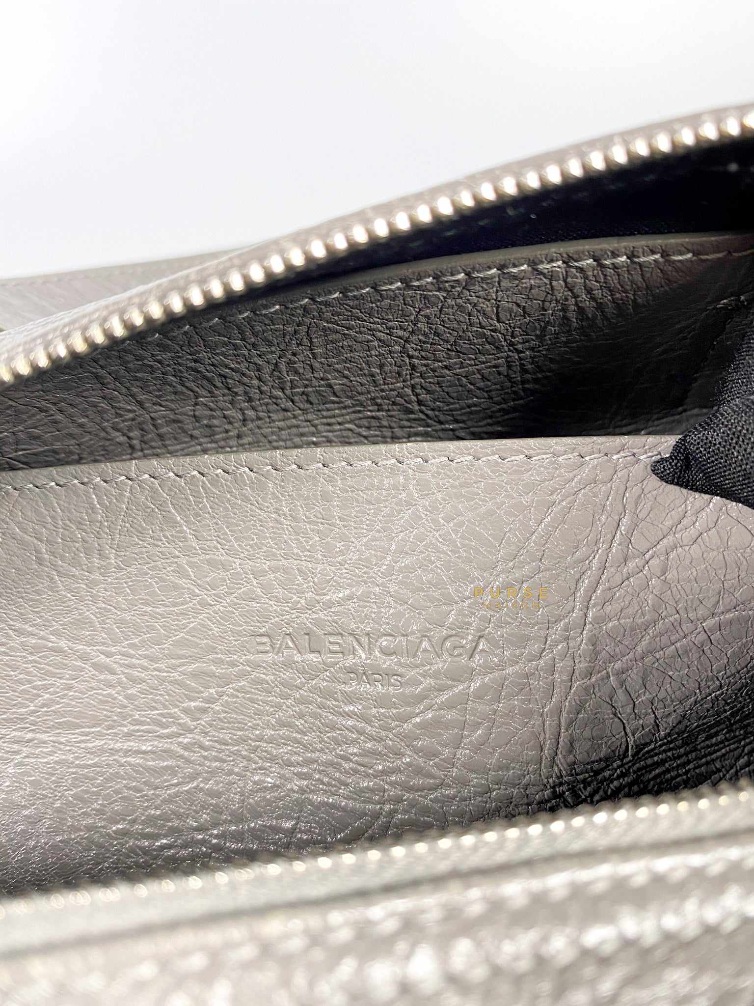 Balenciaga Air Hobo Grey Leather Bag