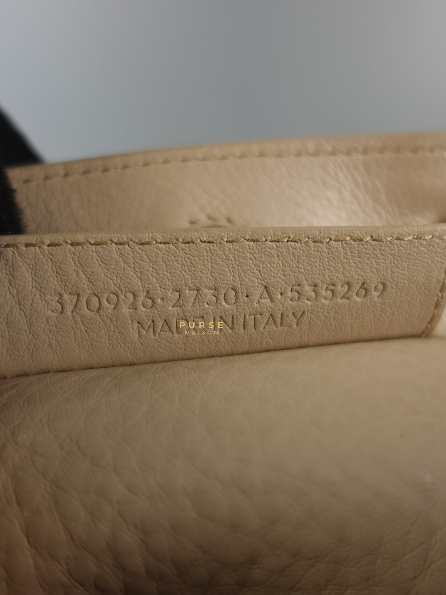 Beige Leather Papier Small Zip Around Tote | Purse Maison Luxury Bags Shop