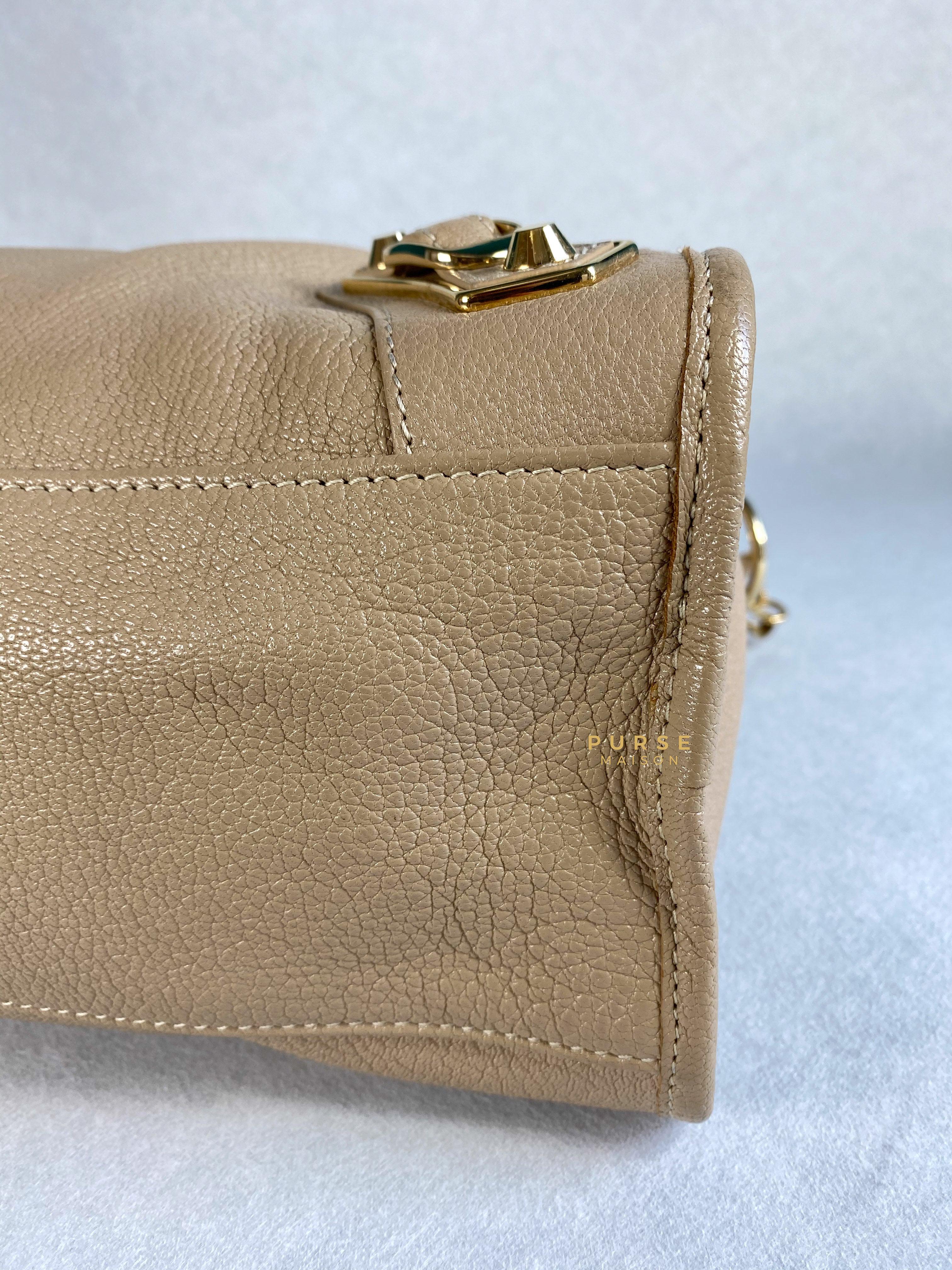 Balenciaga City Metallic Edge Beige in Gold Hardware (Medium) | Purse Maison Luxury Bags Shop