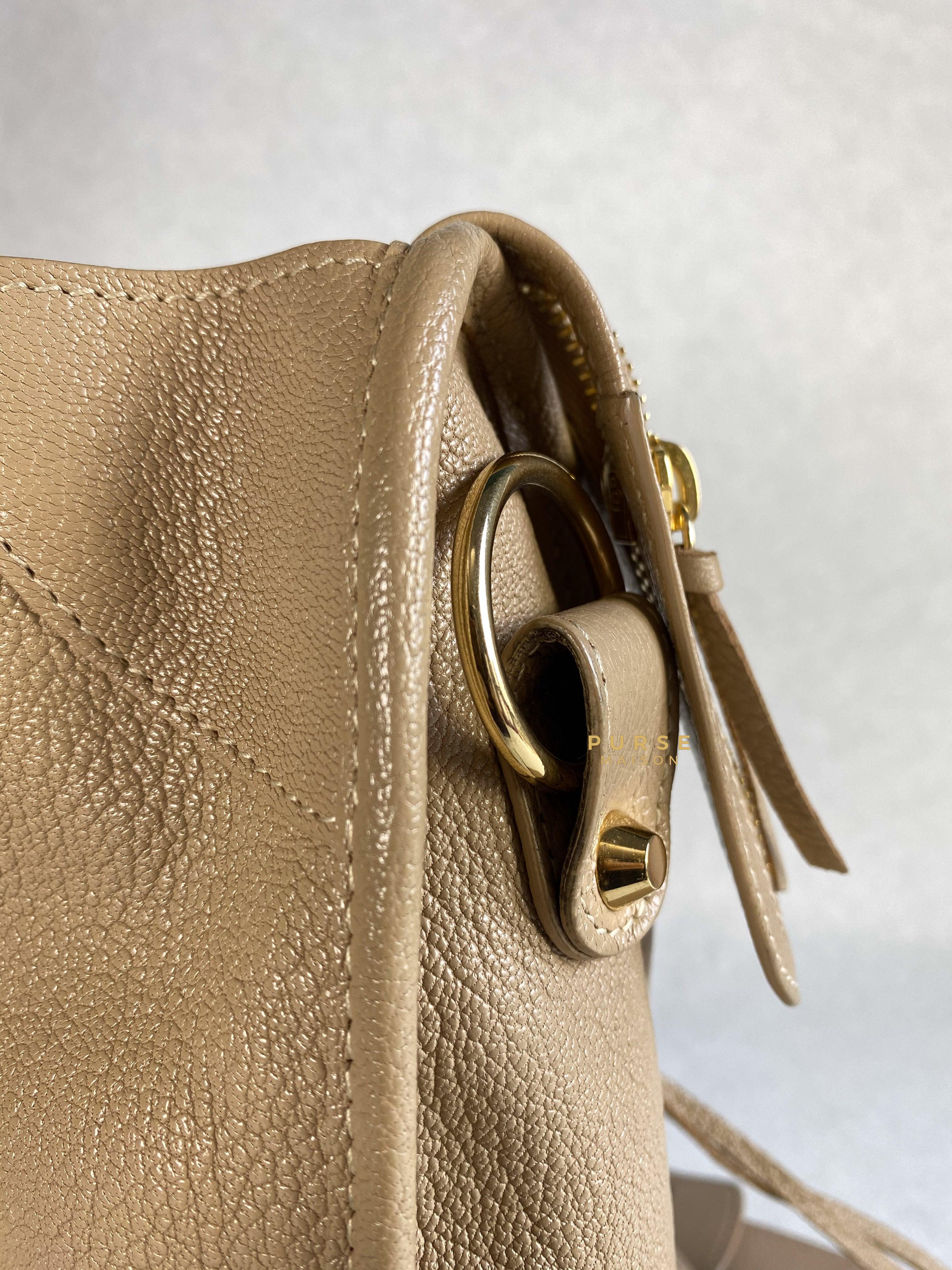 Balenciaga City Metallic Edge Beige in Gold Hardware (Medium) | Purse Maison Luxury Bags Shop