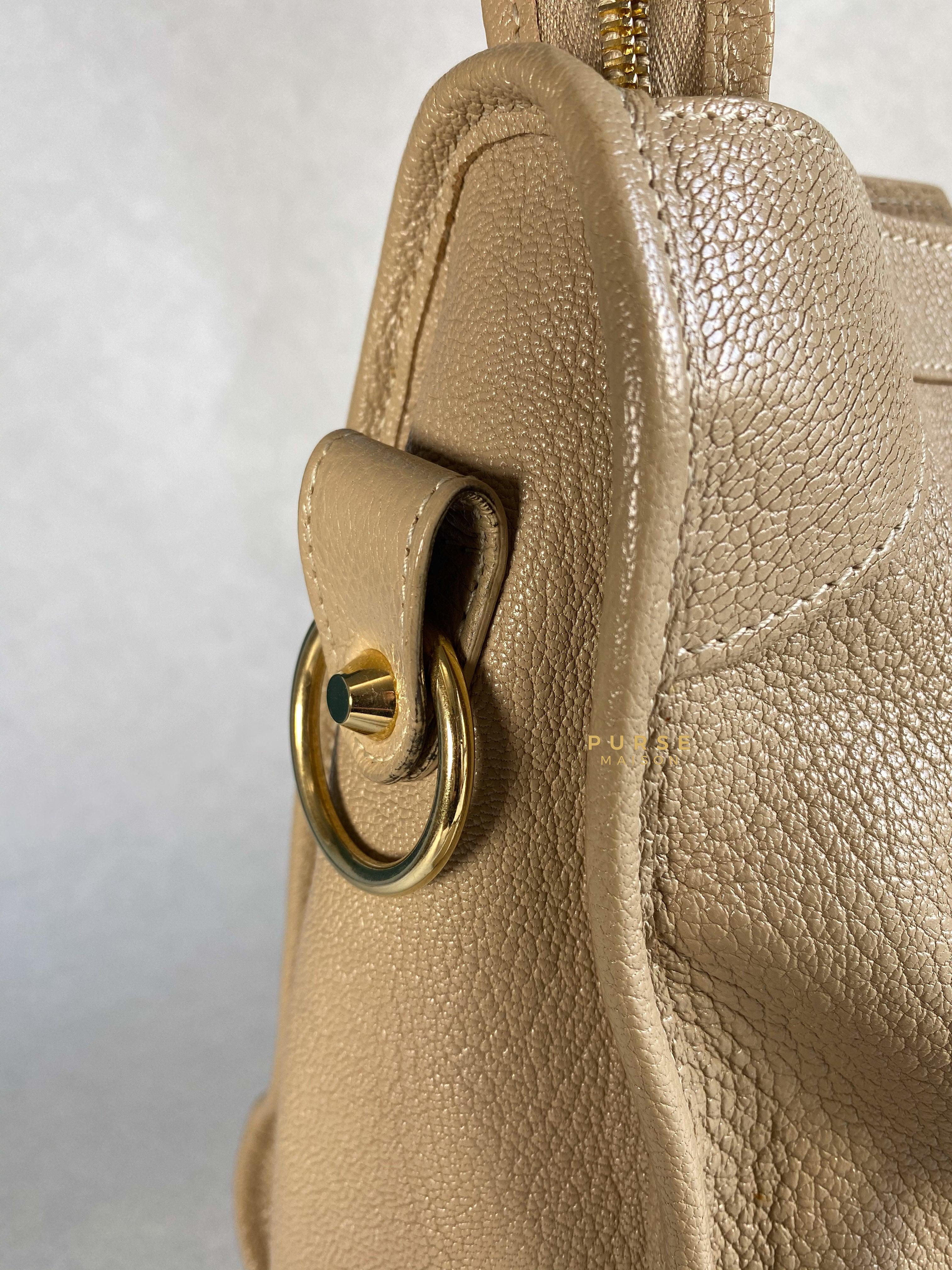 Balenciaga City Metallic Edge Beige in Gold Hardware (Medium) | Purse Maison Luxury Bags Shop