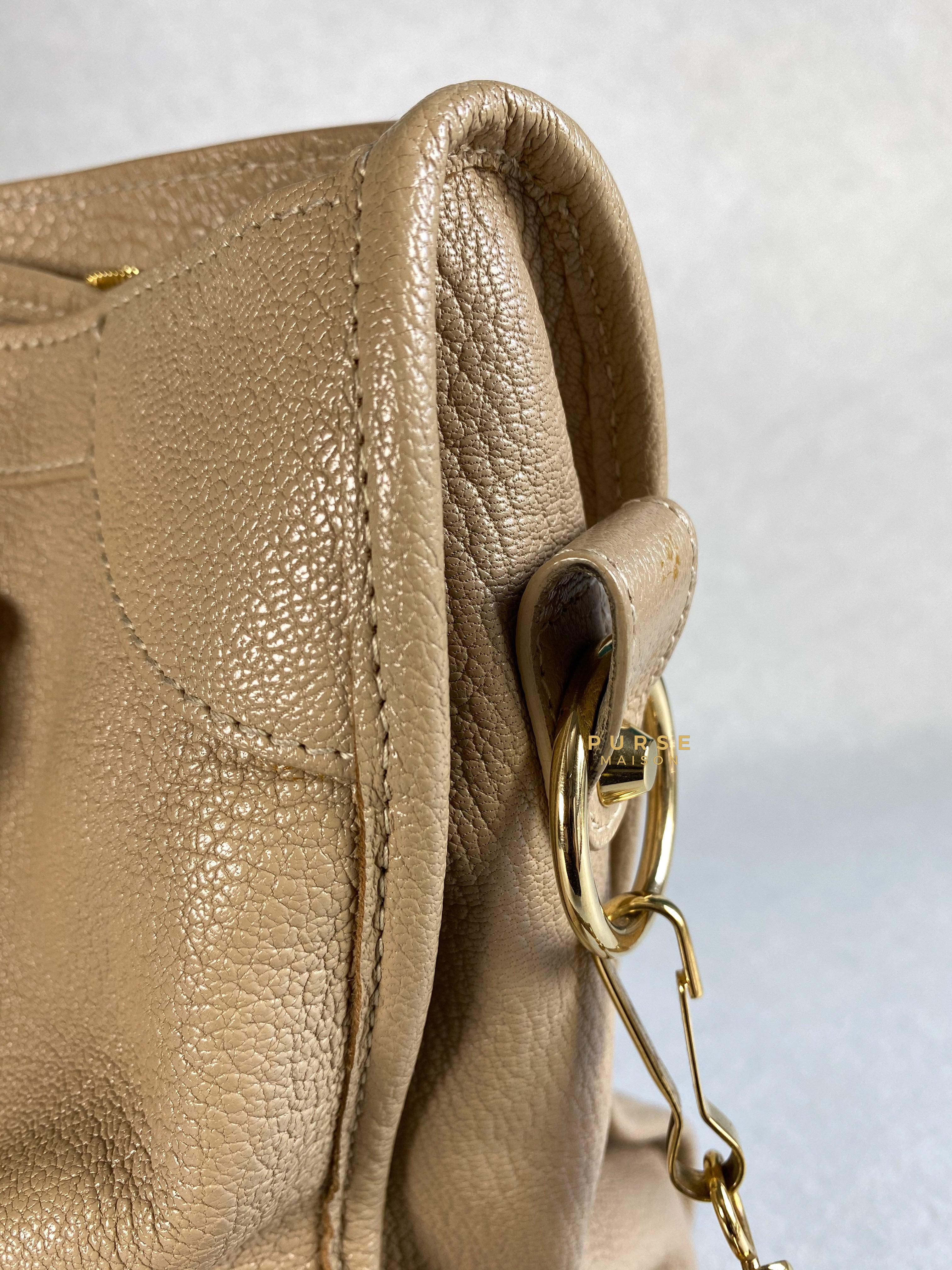 Balenciaga City Metallic Edge Beige in Gold Hardware (Medium) | Purse Maison Luxury Bags Shop