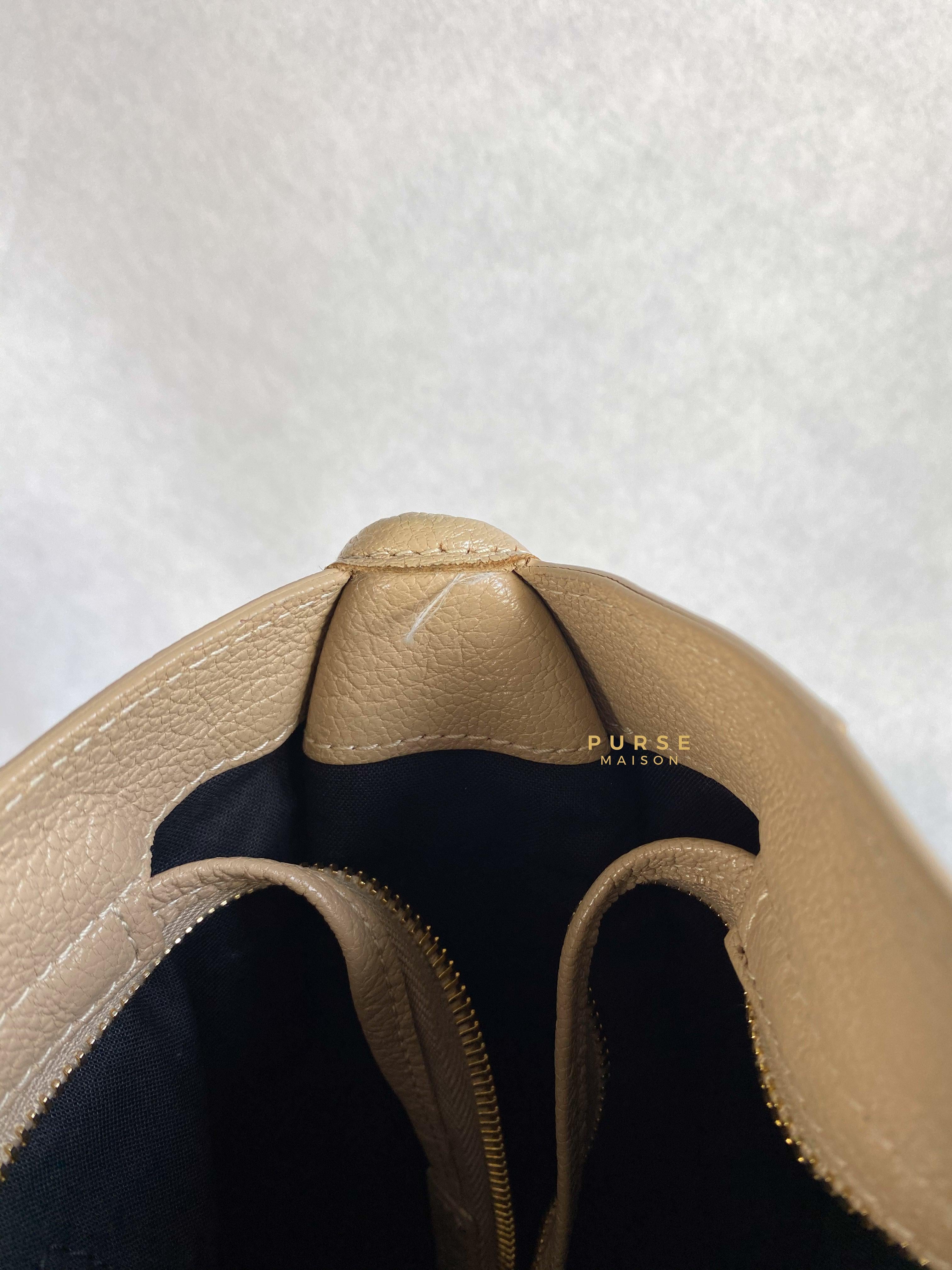 Balenciaga City Metallic Edge Beige in Gold Hardware (Medium) | Purse Maison Luxury Bags Shop