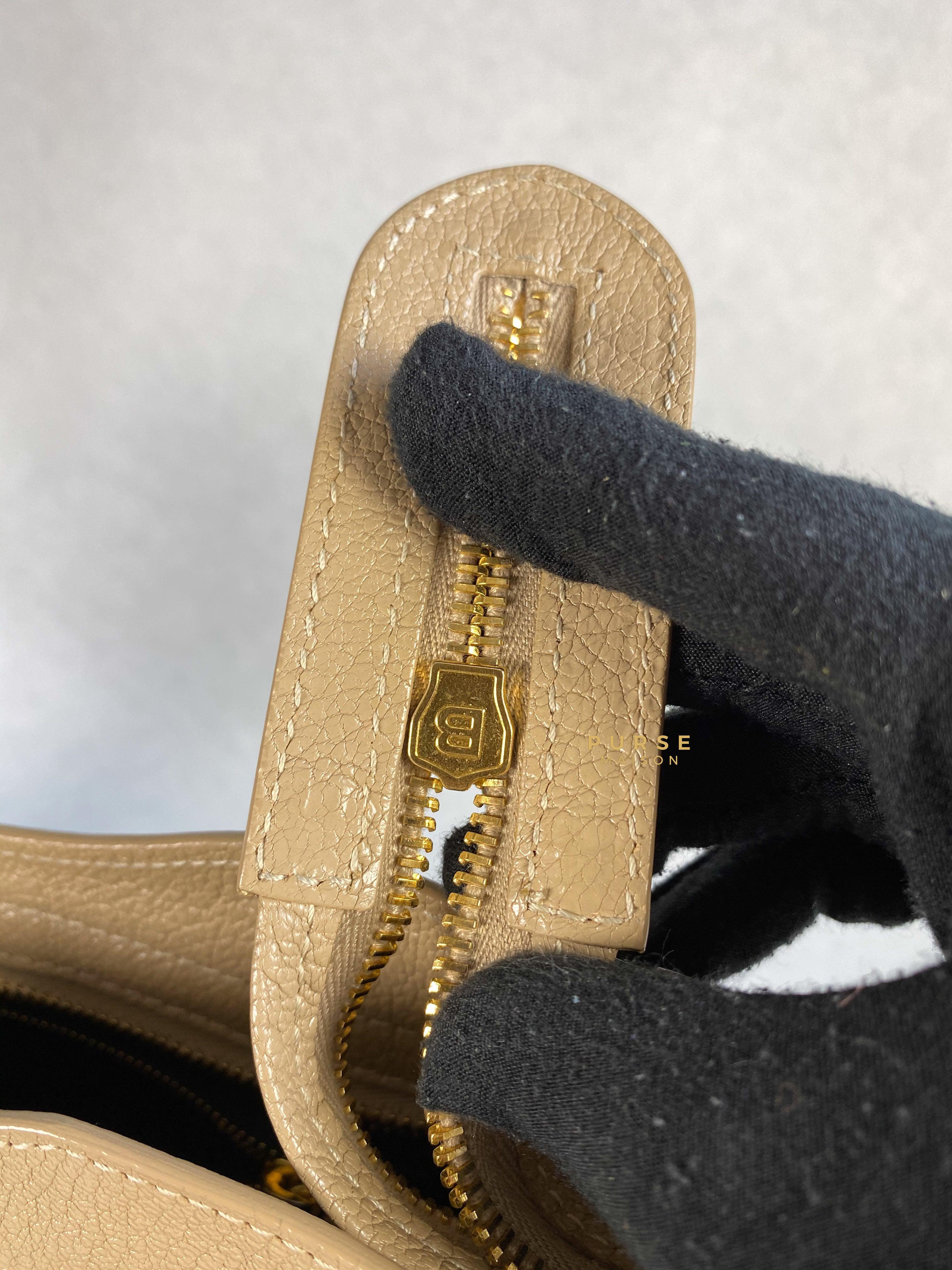 Balenciaga City Metallic Edge Beige in Gold Hardware (Medium) | Purse Maison Luxury Bags Shop