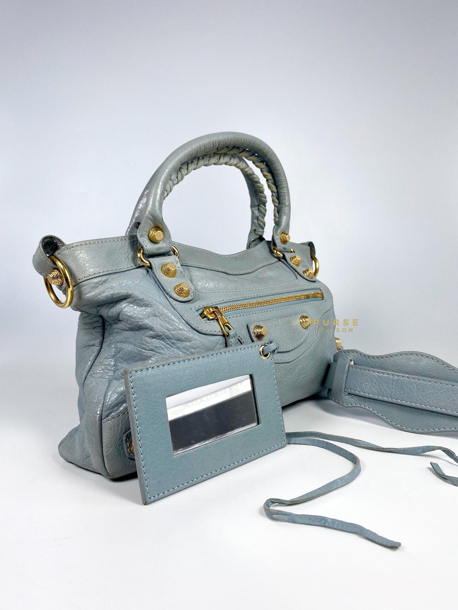 Balenciaga Classic First Gold hardware (Baby Blue)