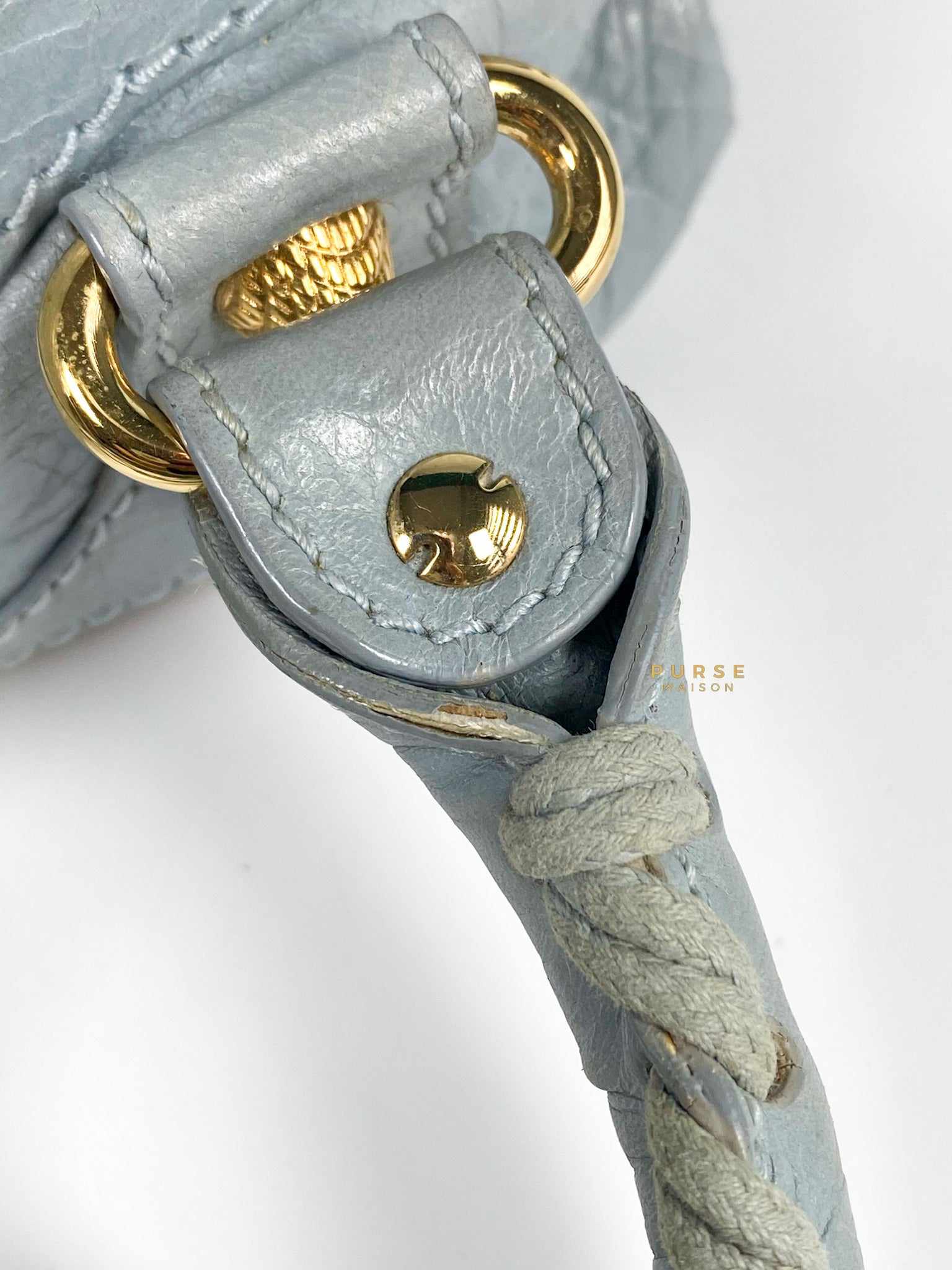 Balenciaga Classic First Gold hardware (Baby Blue)