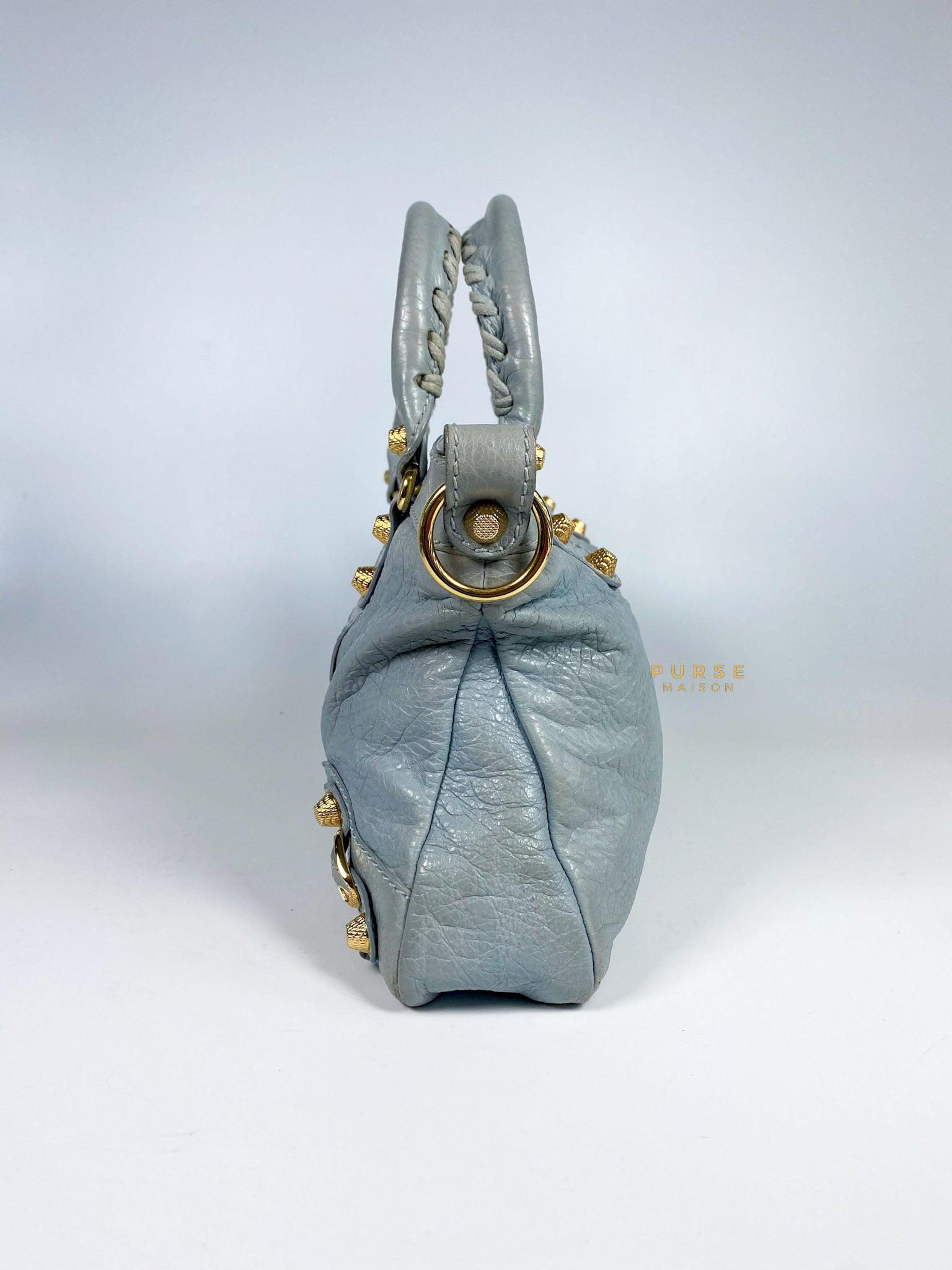 Balenciaga Classic First Gold hardware (Baby Blue)