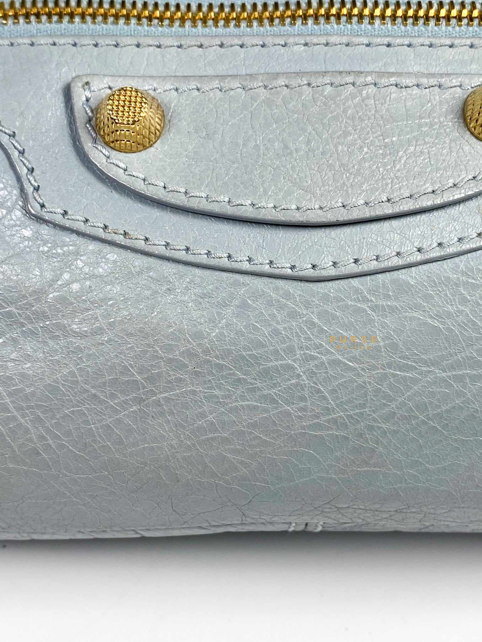 Balenciaga Classic First Gold hardware (Baby Blue)