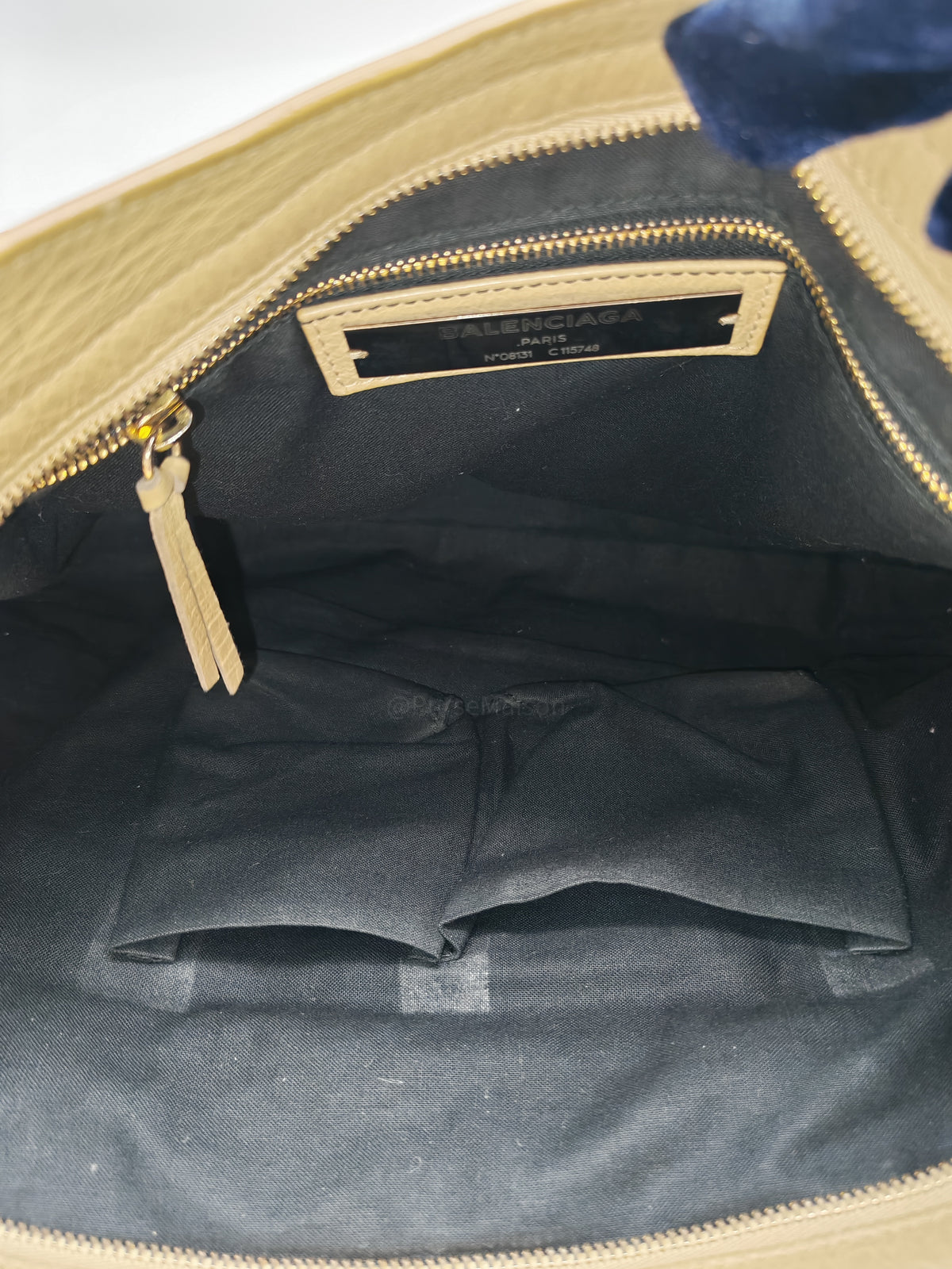 Balenciaga Giant 12 City Bag in Beige Distressed Lambskin Leather and Gold Hardware | Purse Maison Luxury Bags Shop