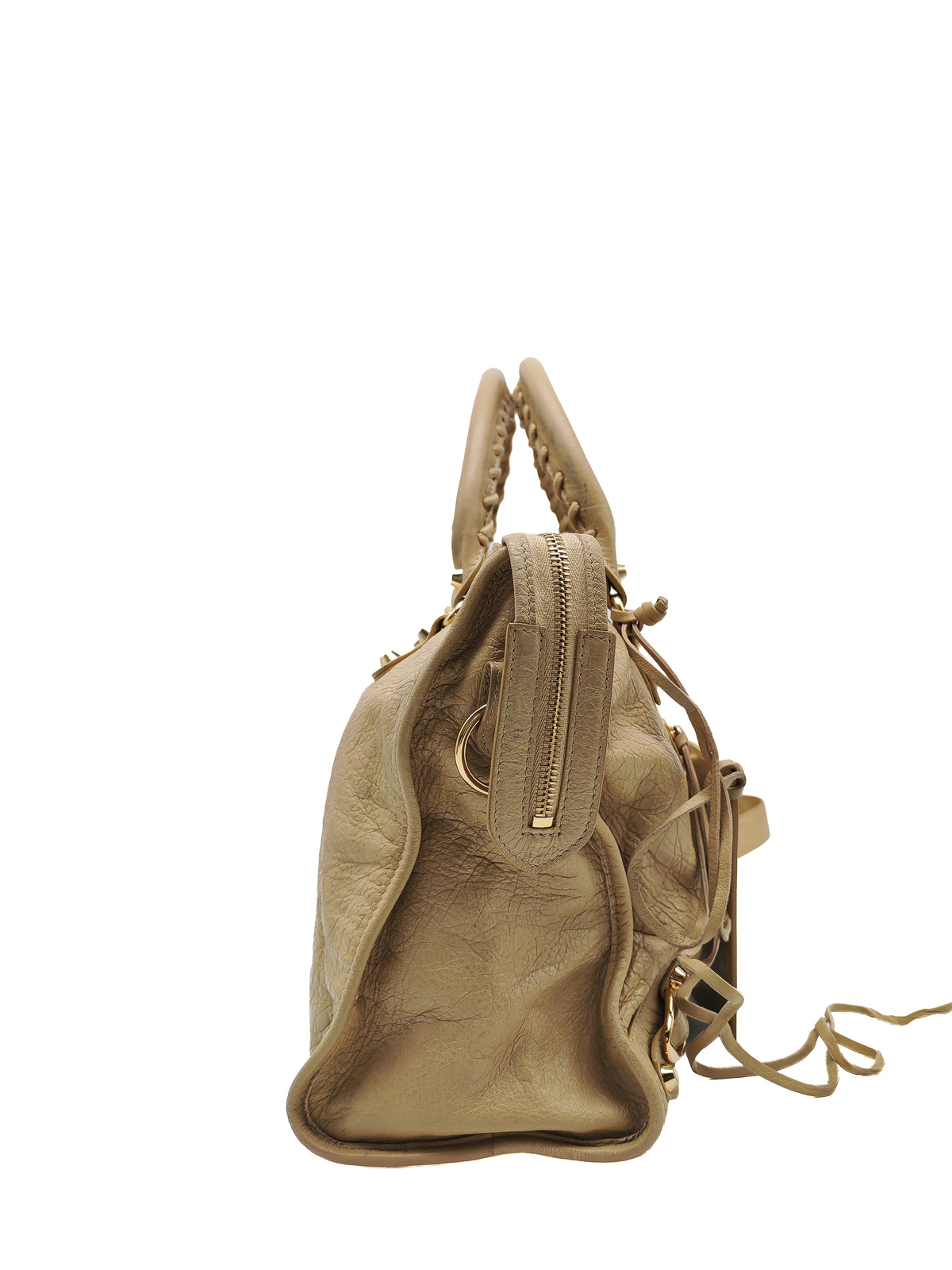 Balenciaga Giant 12 City Bag in Beige Distressed Lambskin Leather and Gold Hardware | Purse Maison Luxury Bags Shop