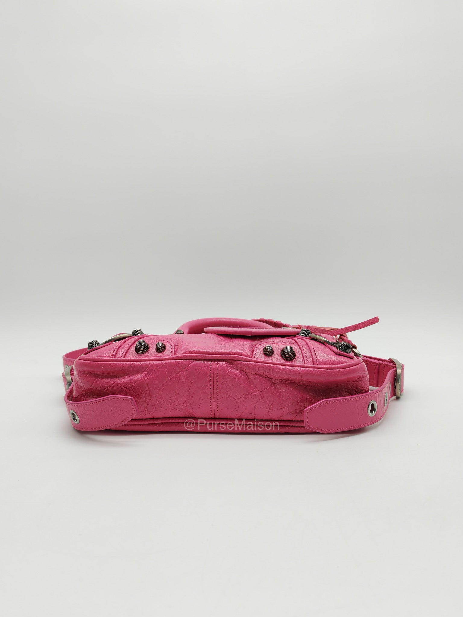Balenciaga Neo Cagole City Bag in Hot Pink Arena Lambskin Leather | Purse Maison Luxury Bags Shop