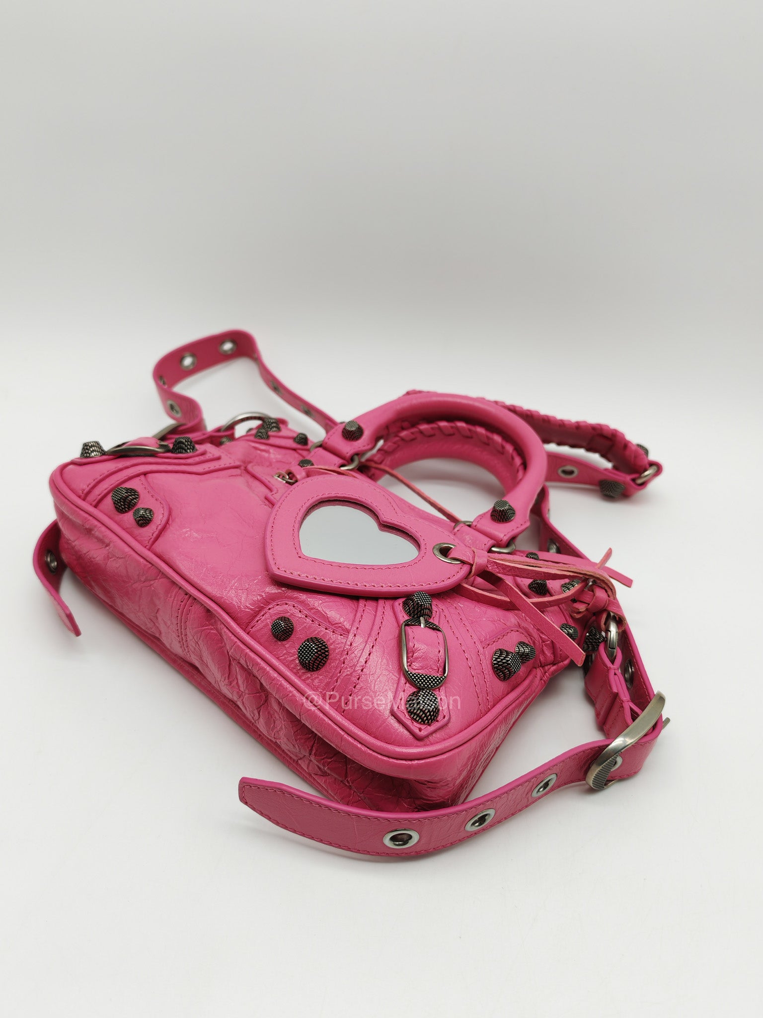 Balenciaga Neo Cagole City Bag in Hot Pink Arena Lambskin Leather | Purse Maison Luxury Bags Shop