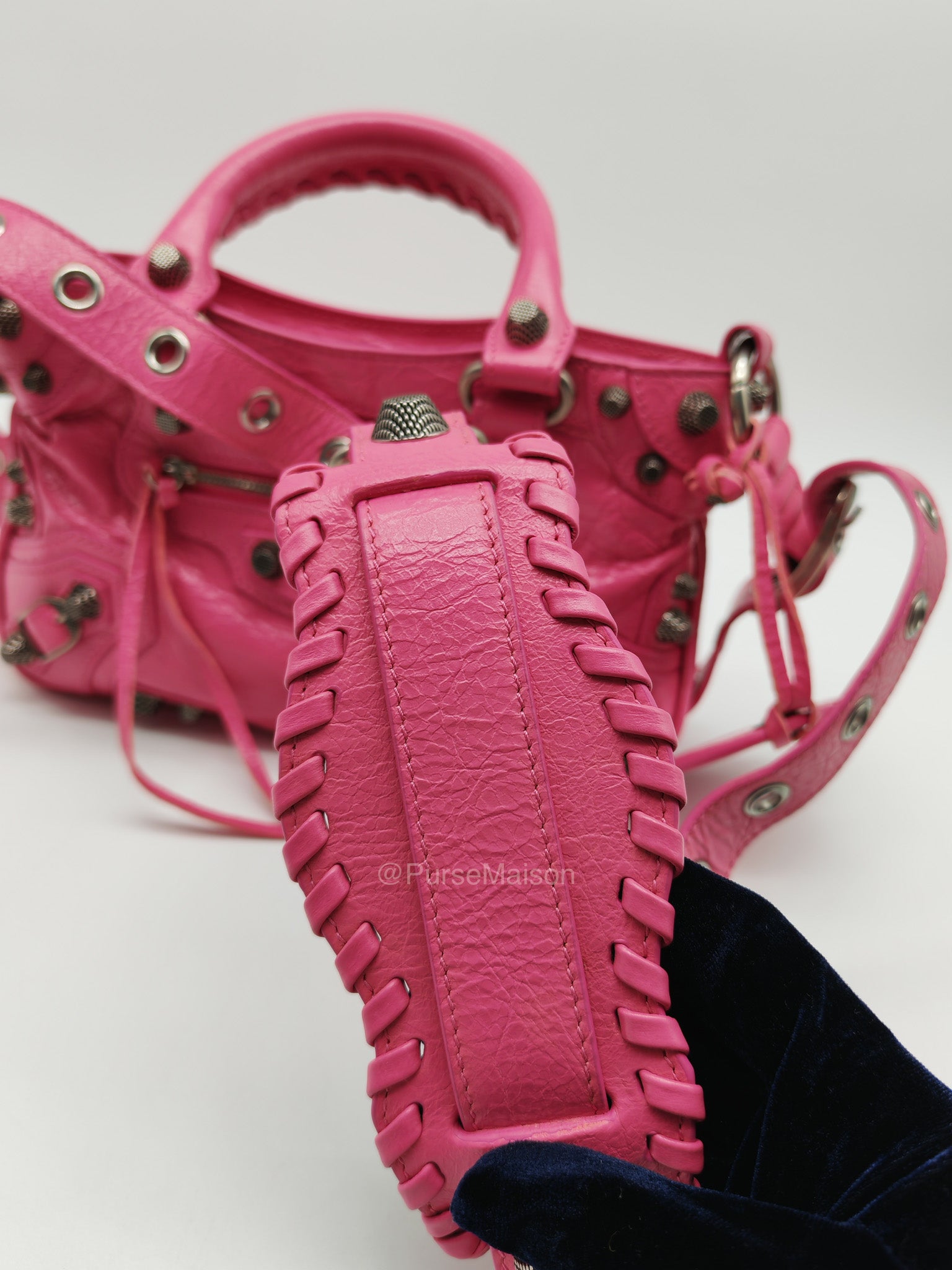 Balenciaga Neo Cagole City Bag in Hot Pink Arena Lambskin Leather | Purse Maison Luxury Bags Shop
