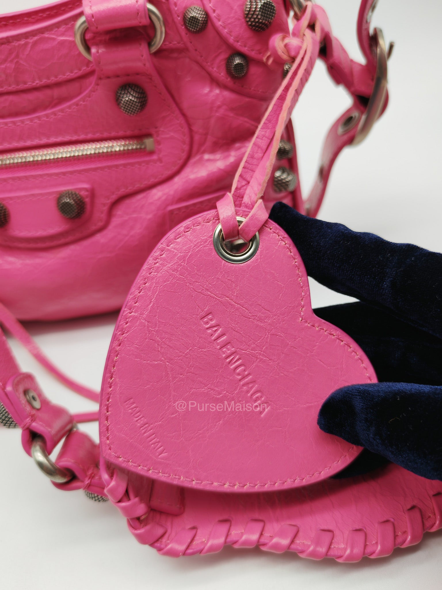 Balenciaga Neo Cagole City Bag in Hot Pink Arena Lambskin Leather | Purse Maison Luxury Bags Shop