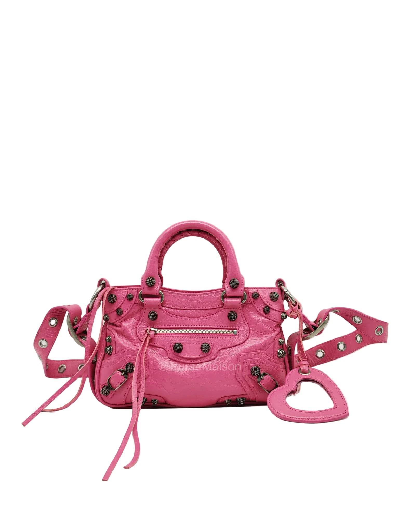 Balenciaga Neo Cagole City Bag in Hot Pink Arena Lambskin Leather | Purse Maison Luxury Bags Shop