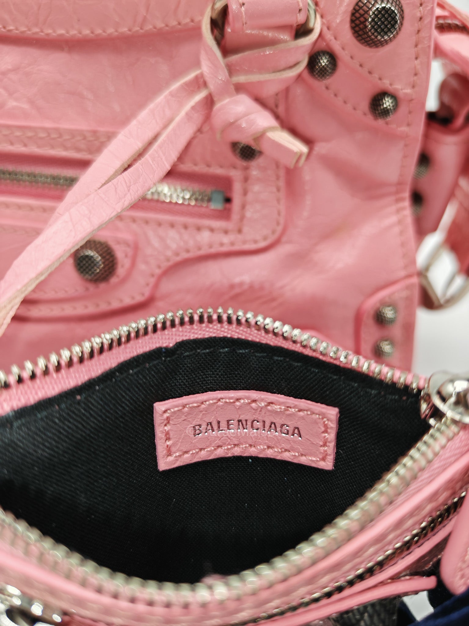 Balenciaga Neo Cagole Small in Sweet Pink Arena Lambskin Leather and Silver Hardware | Purse Maison Luxury Bags Shop