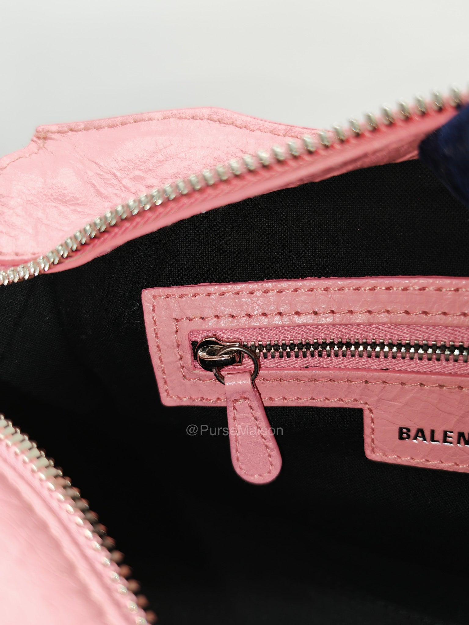 Balenciaga Neo Cagole Small in Sweet Pink Arena Lambskin Leather and Silver Hardware | Purse Maison Luxury Bags Shop