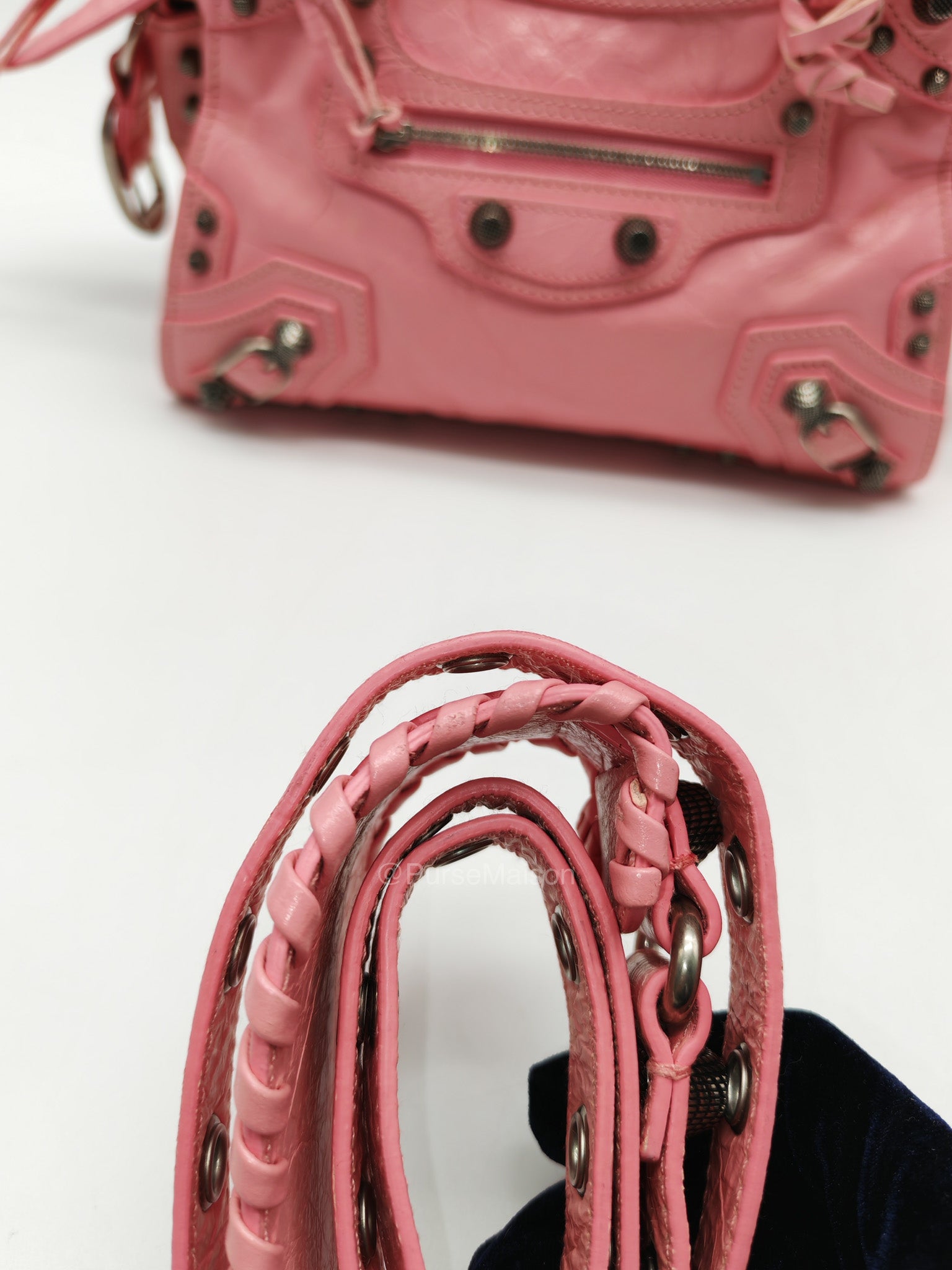 Balenciaga Neo Cagole Small in Sweet Pink Arena Lambskin Leather and Silver Hardware | Purse Maison Luxury Bags Shop