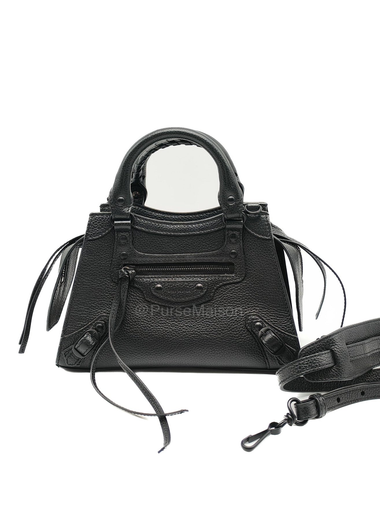 Balenciaga Neo Classic City Bag Mini in Black Grained Calfskin Leather | Purse Maison Luxury Bags Shop