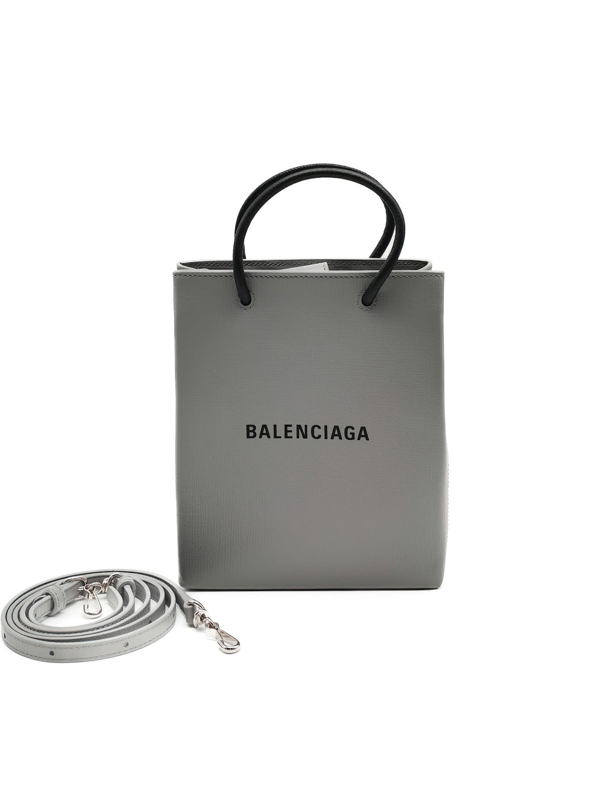 Balenciaga Shopping Phone Holder Bag Medium in Gray | Purse