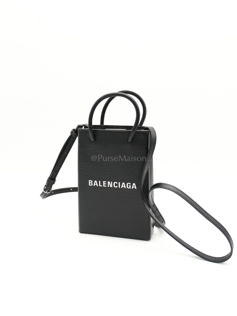 Shopping Phone Holder Bag Small in Black | Purse Maison Luxury Bags Shop