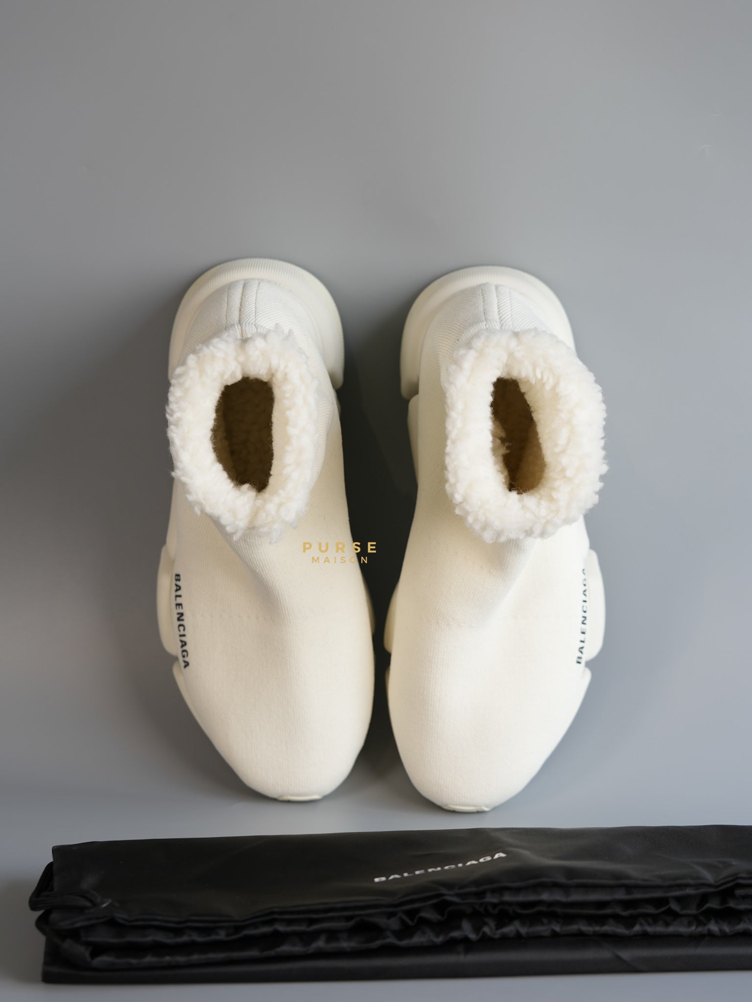 Speed 2.0 Faux Fur Sock Sneakers Size 38 EU (24cm) | Purse Maison Luxury Bags Shop