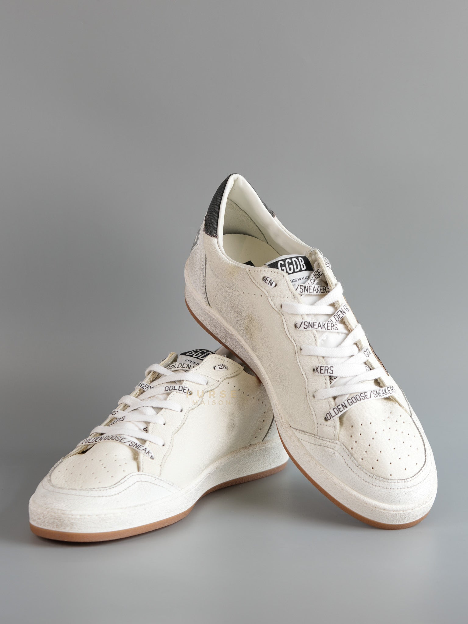 Ball Star White Crack Toe and Spur Nappa Quarter Golden Leopard Horsy Star 43 EU (27 cm) | Purse Maison Luxury Bags Shop
