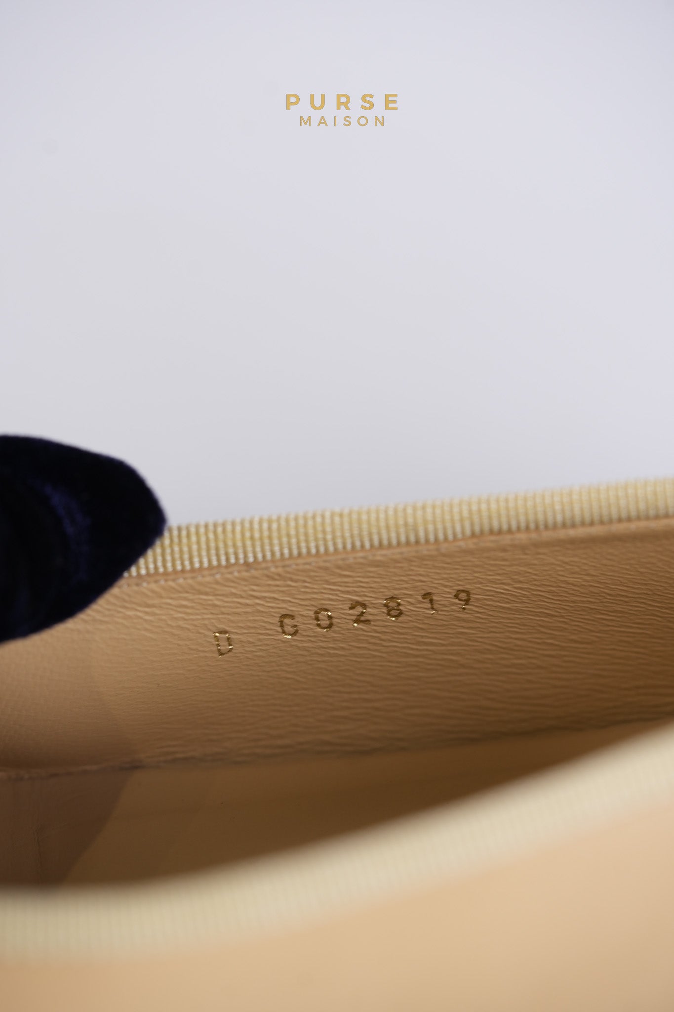 Ballerina Flats Beige & Black Calfskin Leather Size 38 EU(24cm) | Purse Maison Luxury Bags Shop