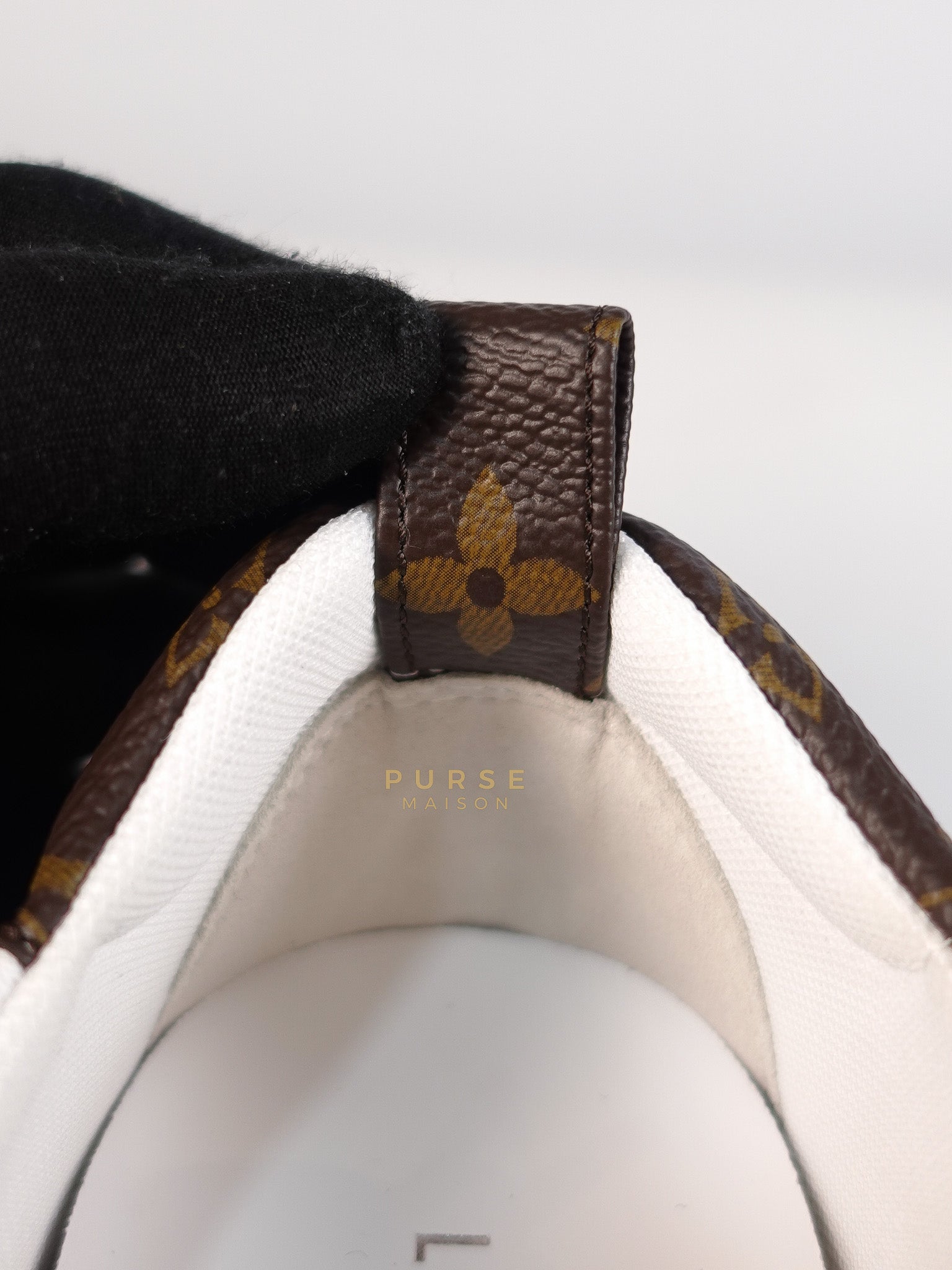 Ballerina Sneakers in White & Brown Size 38.5 EU (24cm) | Purse Maison Luxury Bags Shop