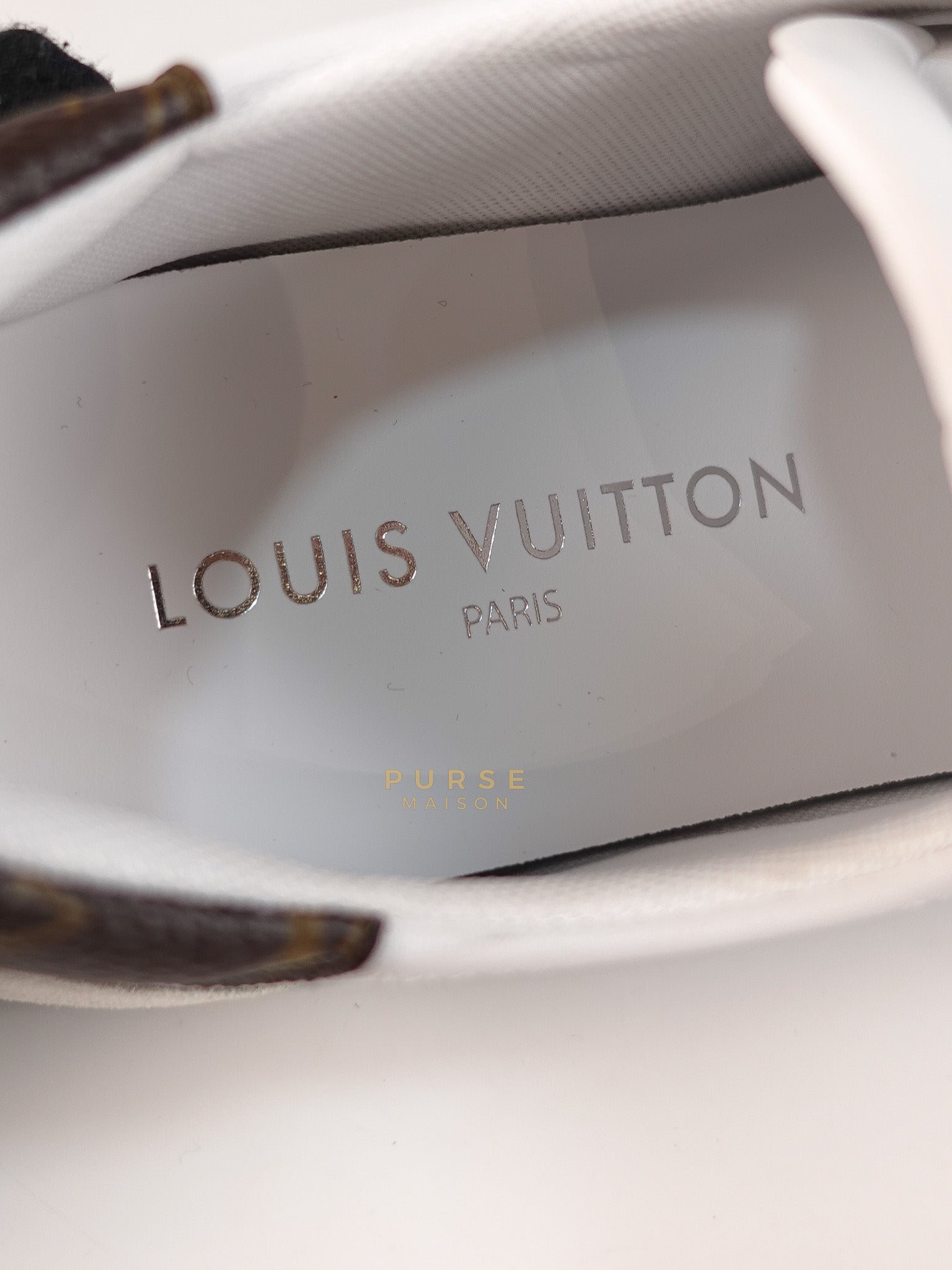 Ballerina Sneakers in White & Brown Size 38.5 EU (24cm) | Purse Maison Luxury Bags Shop