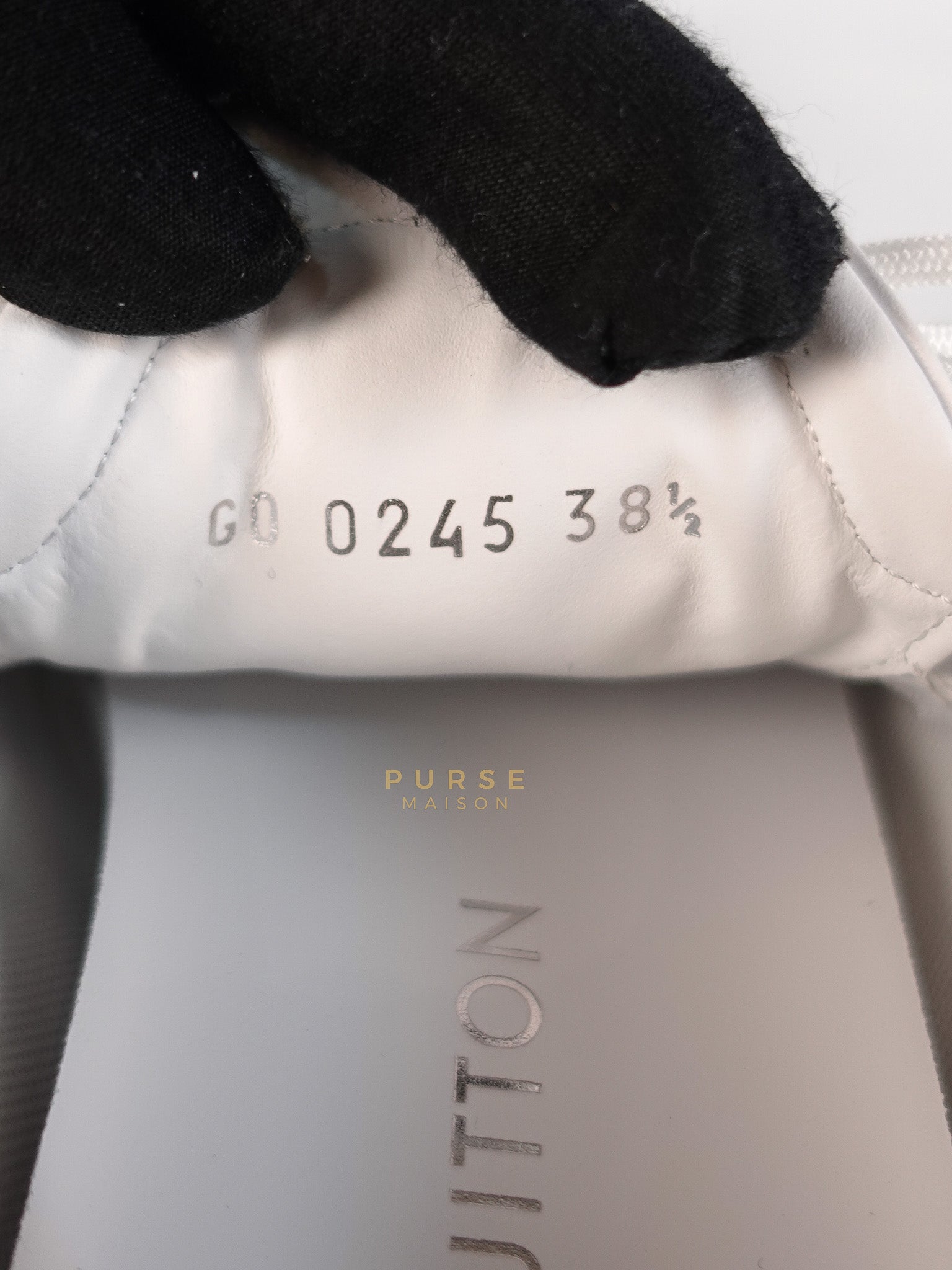 Ballerina Sneakers in White & Brown Size 38.5 EU (24cm) | Purse Maison Luxury Bags Shop