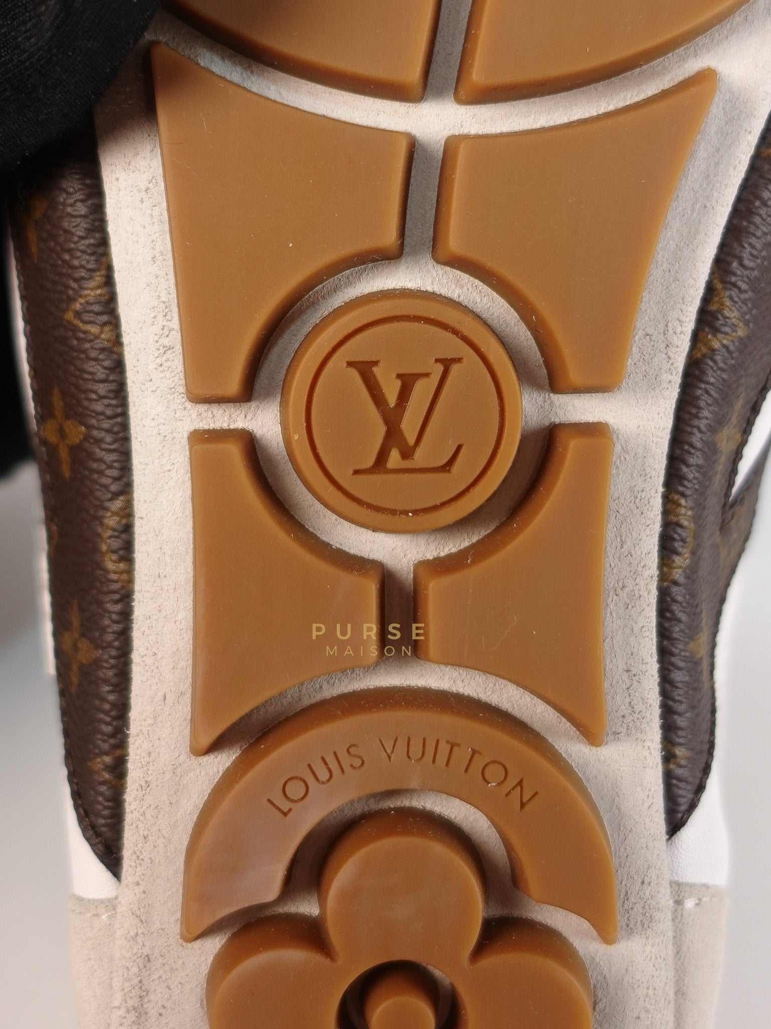 Ballerina Sneakers in White & Brown Size 38.5 EU (24cm) | Purse Maison Luxury Bags Shop