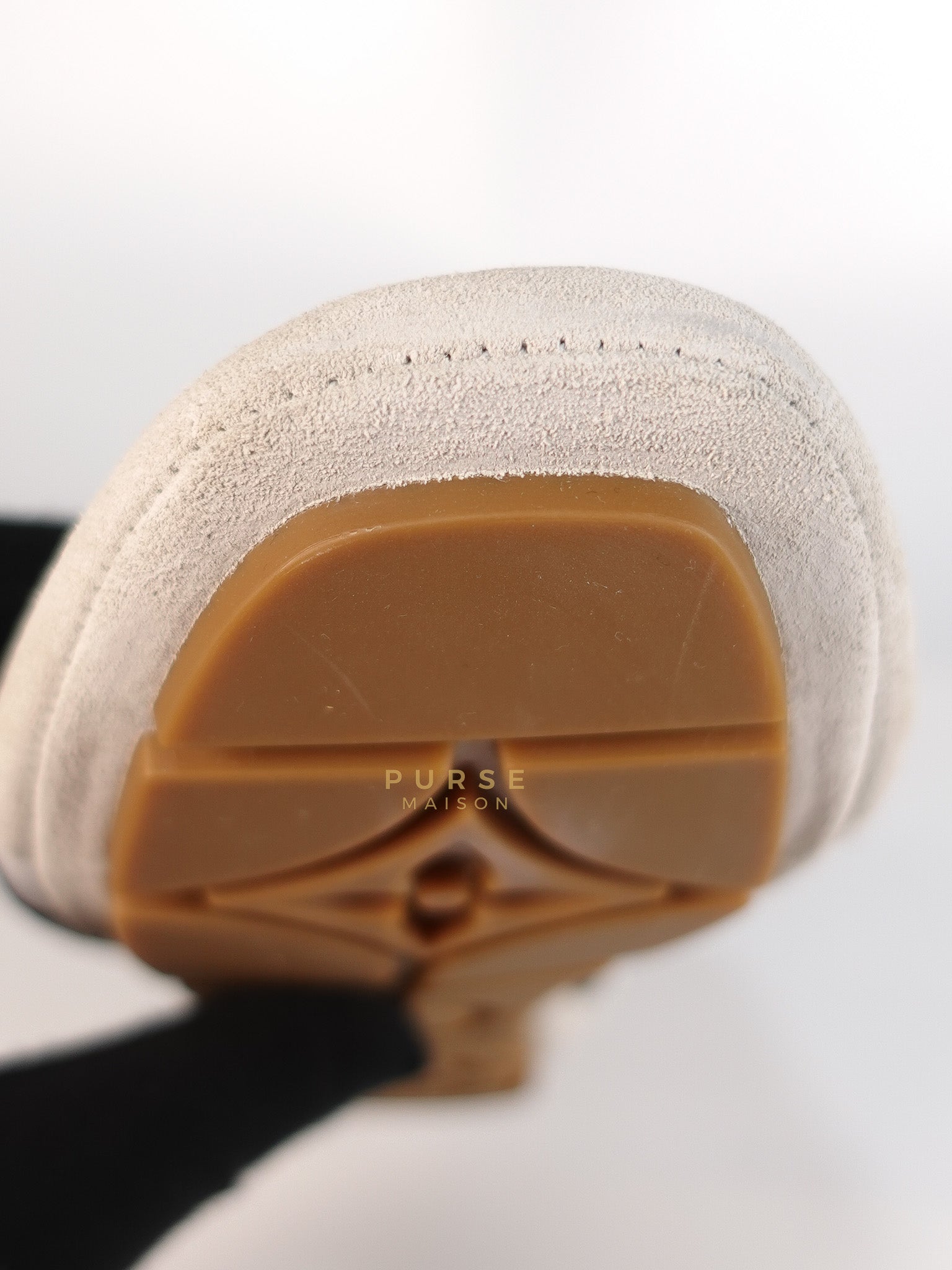 Ballerina Sneakers in White & Brown Size 38.5 EU (24cm) | Purse Maison Luxury Bags Shop