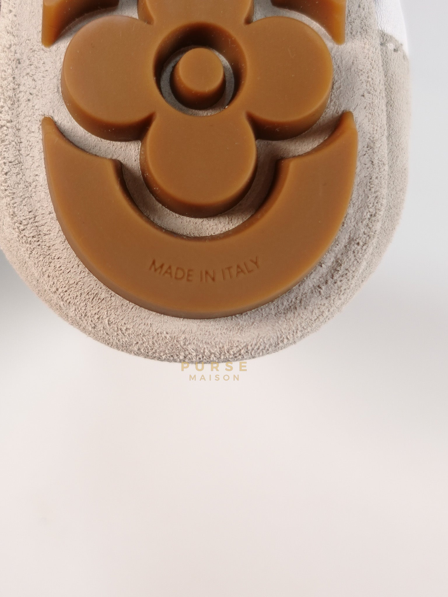 Ballerina Sneakers in White & Brown Size 38.5 EU (24cm) | Purse Maison Luxury Bags Shop