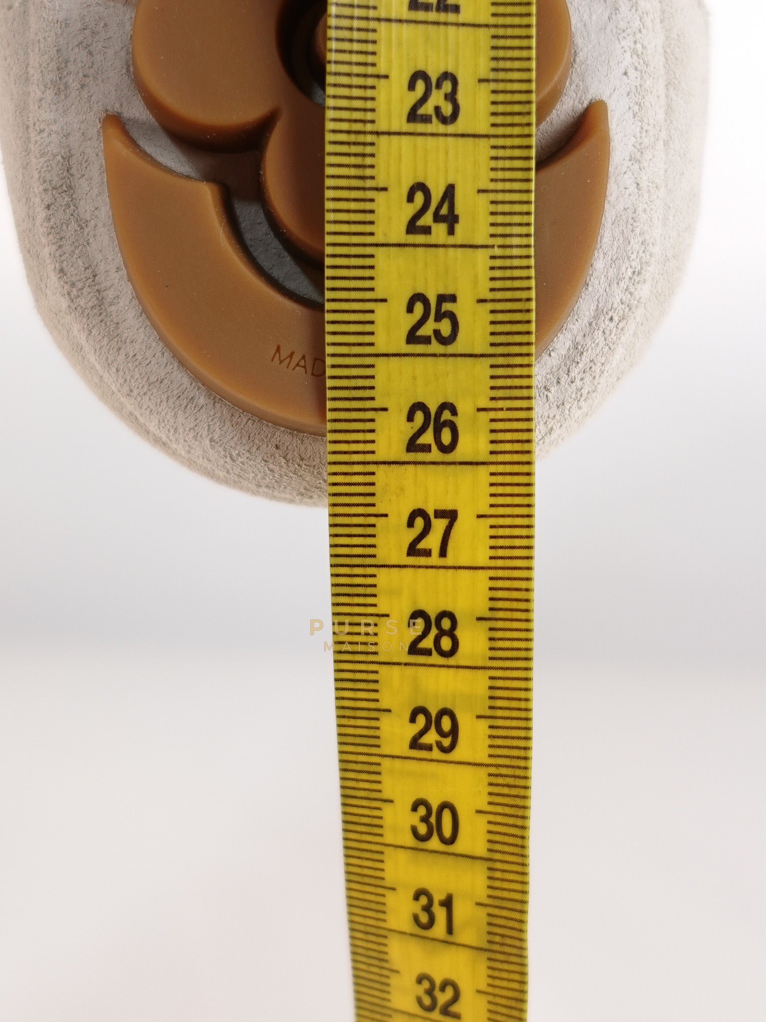 Ballerina Sneakers in White & Brown Size 38.5 EU (24cm) | Purse Maison Luxury Bags Shop