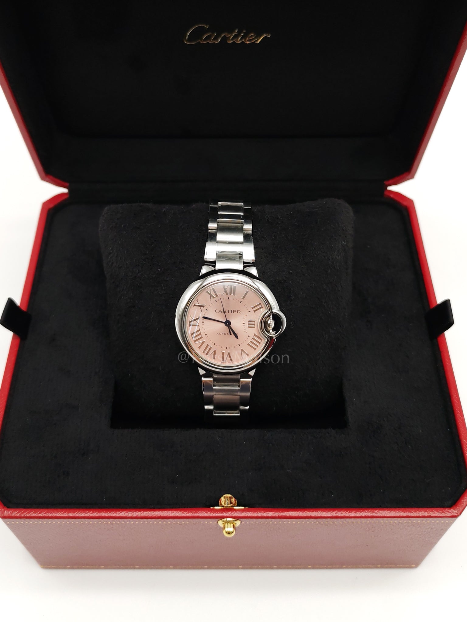 Ballon Blue De Cartier Automatic Mechanical Movement Watch for Women 33mm Stainless Steel (2024) | Purse Maison Luxury Bags Shop