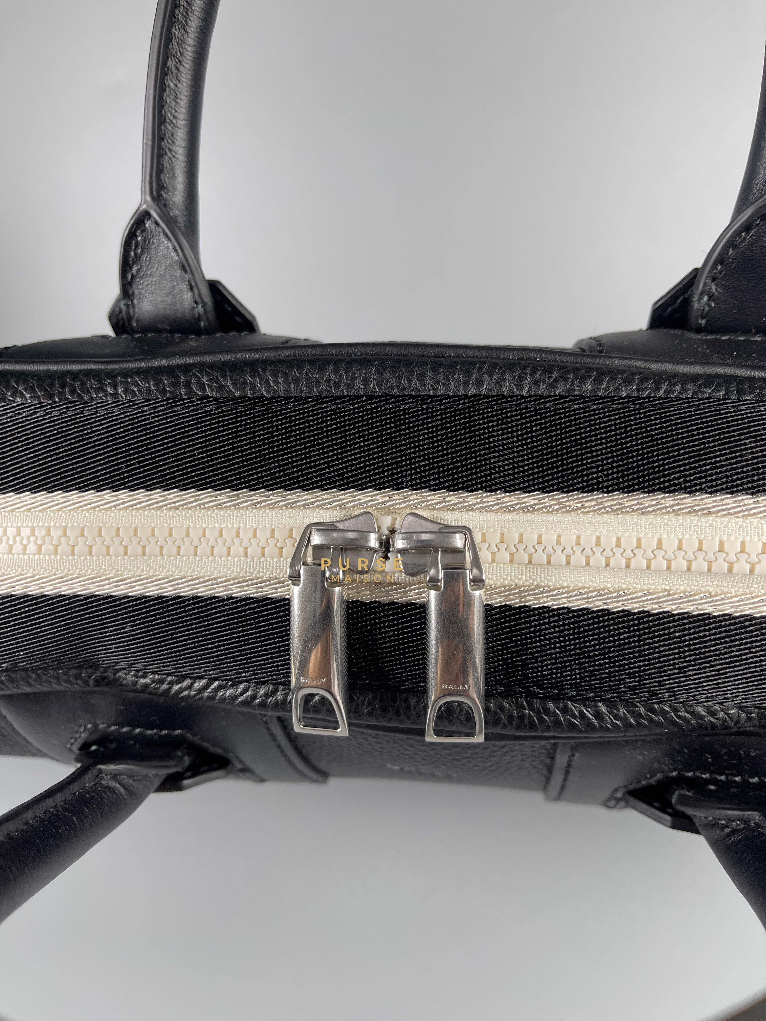 Bally Men’s Briefcase Black in Grained Leather | Purse Maison Luxury Bags Shop