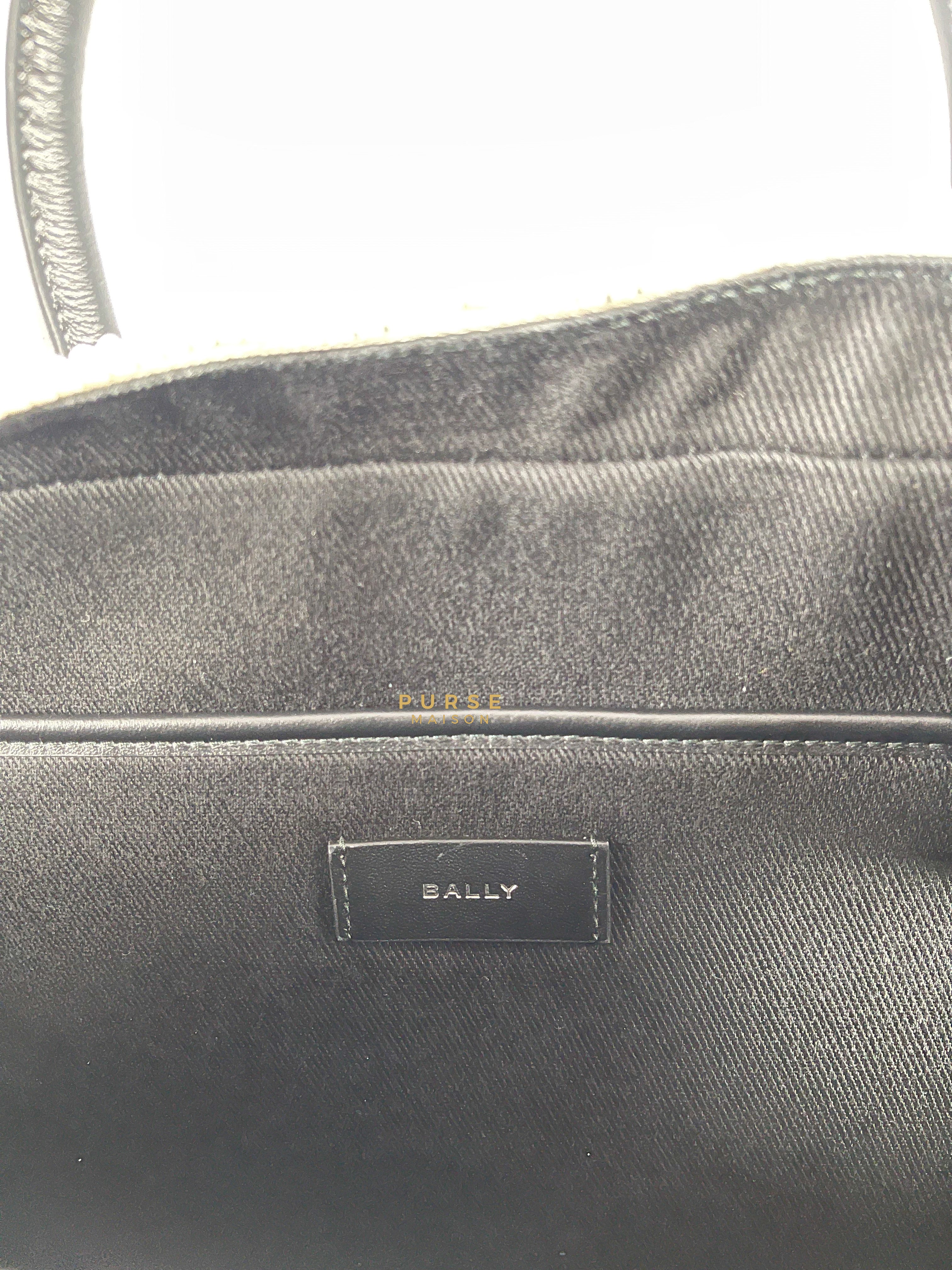 Bally Men’s Briefcase Black in Grained Leather | Purse Maison Luxury Bags Shop
