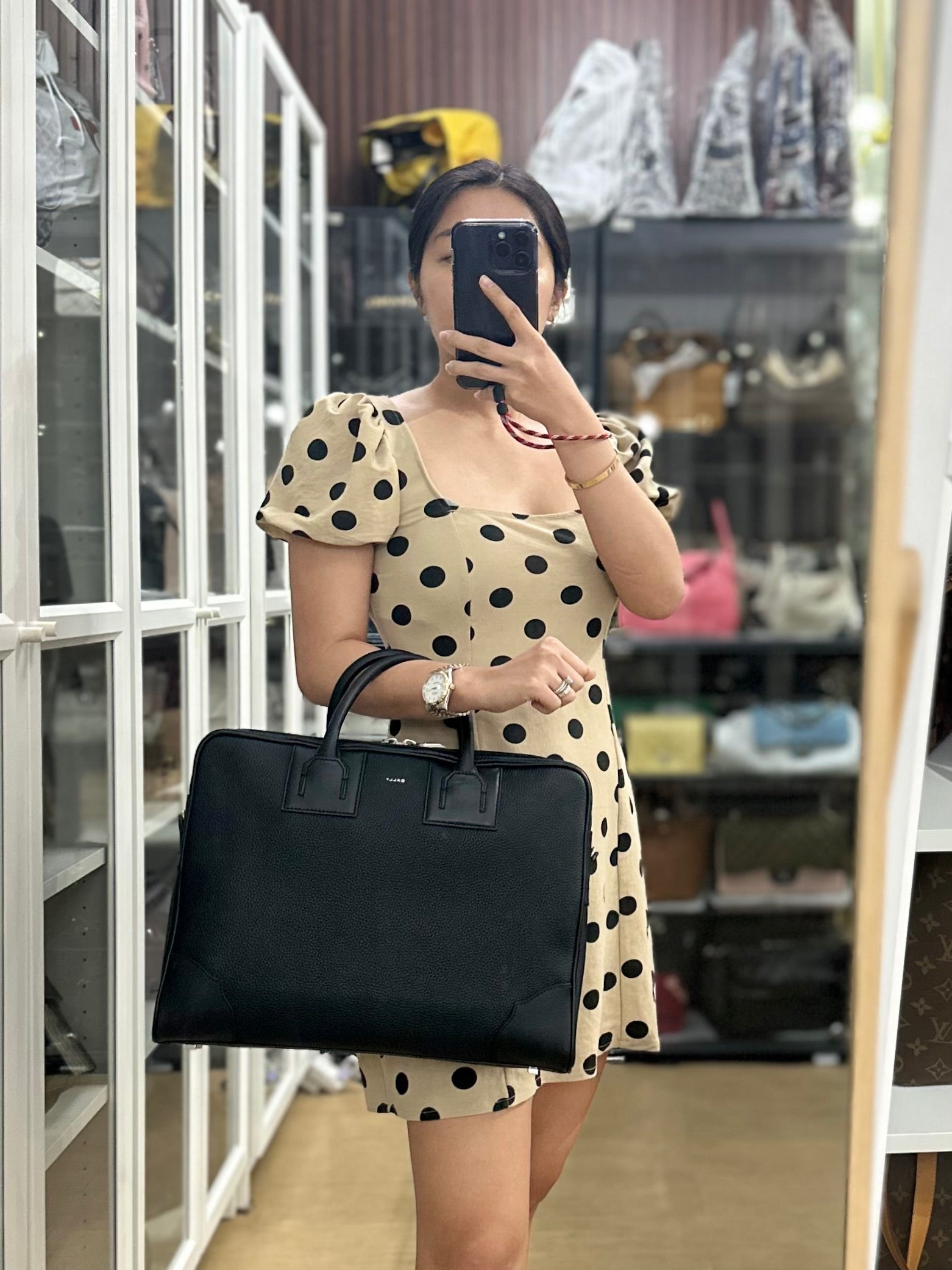 Bally Men’s Briefcase Black in Grained Leather | Purse Maison Luxury Bags Shop