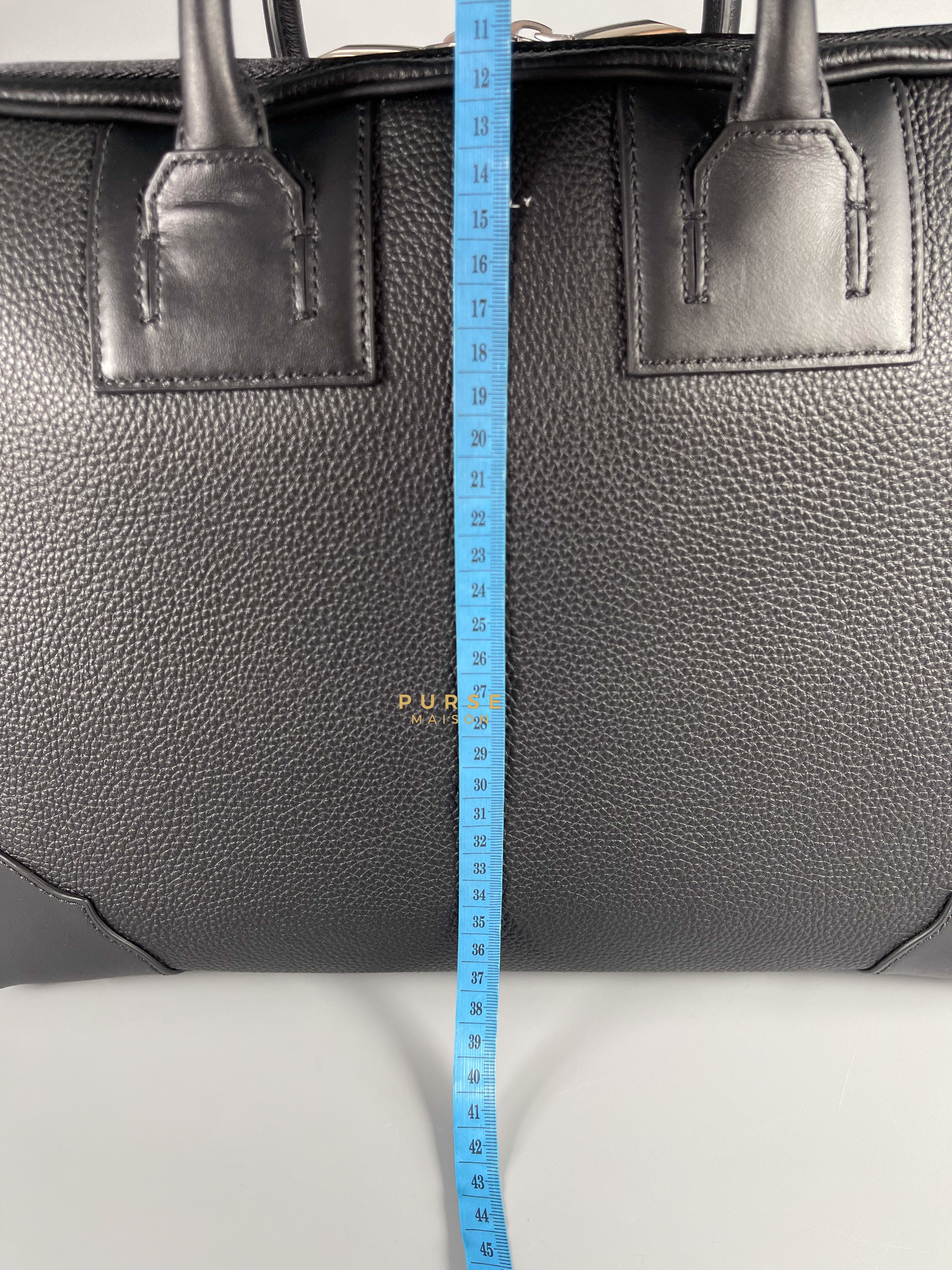 Bally Men’s Briefcase Black in Grained Leather | Purse Maison Luxury Bags Shop