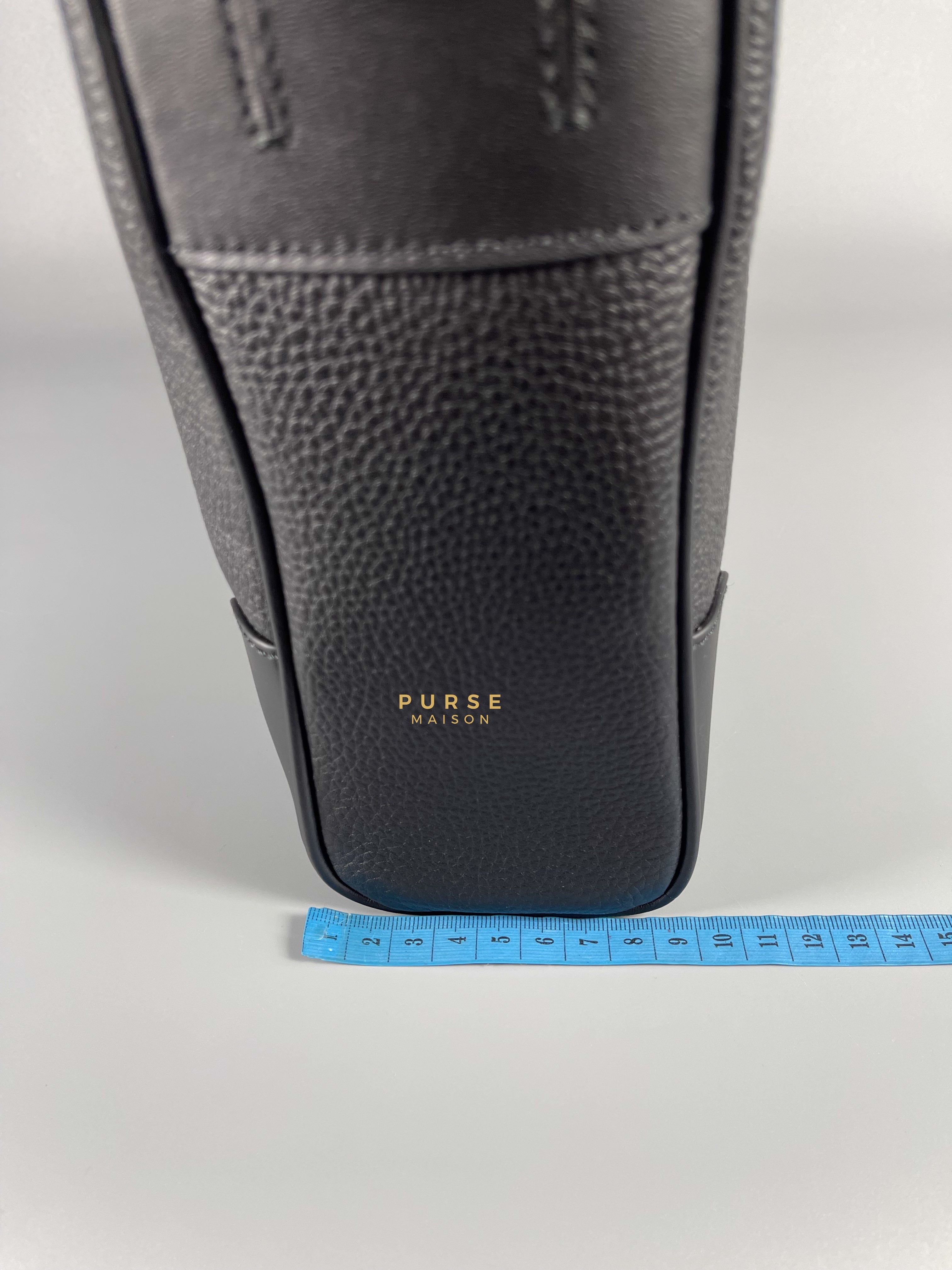 Bally Men’s Briefcase Black in Grained Leather | Purse Maison Luxury Bags Shop