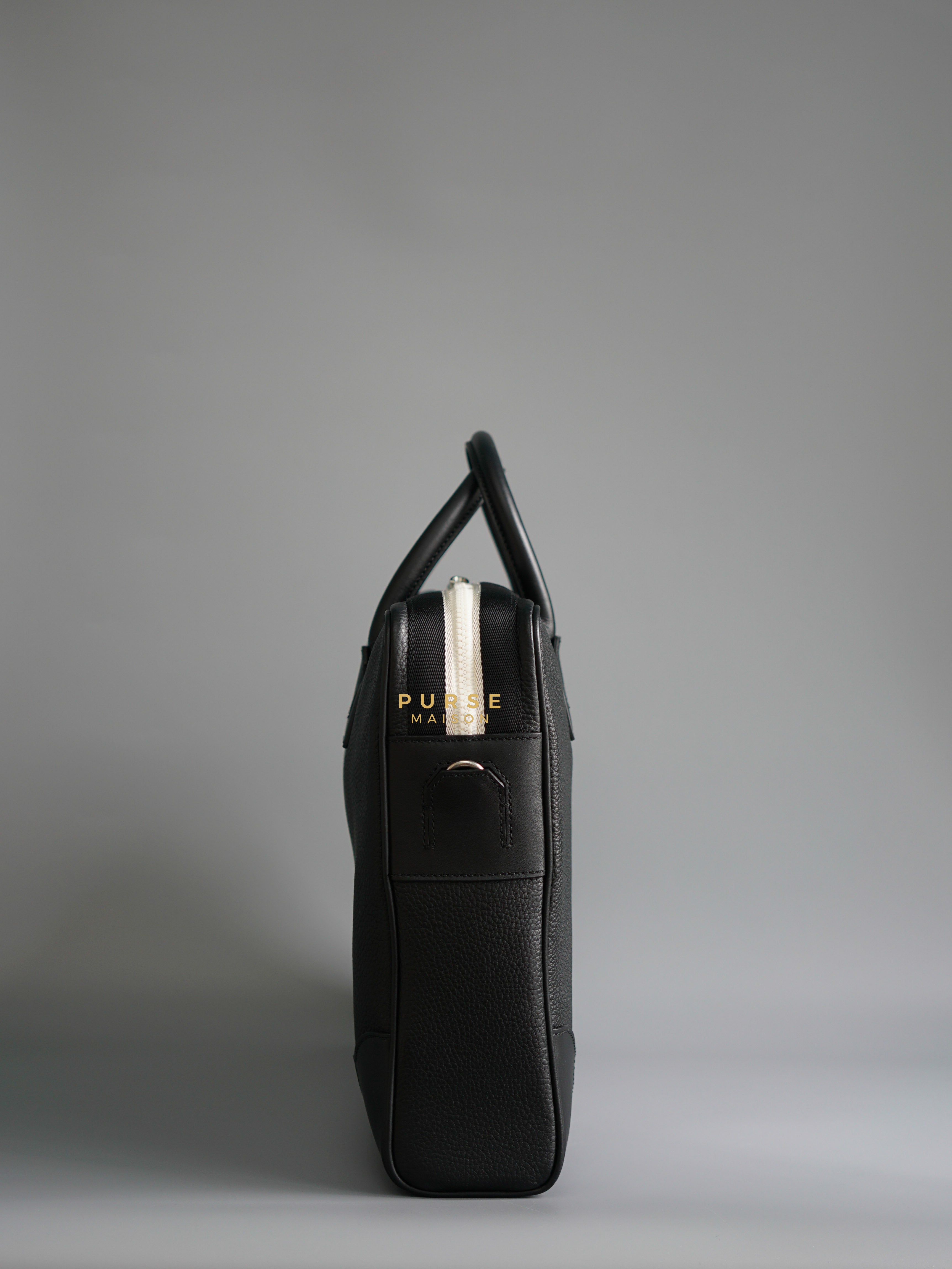 Bally Men’s Briefcase Black in Grained Leather | Purse Maison Luxury Bags Shop