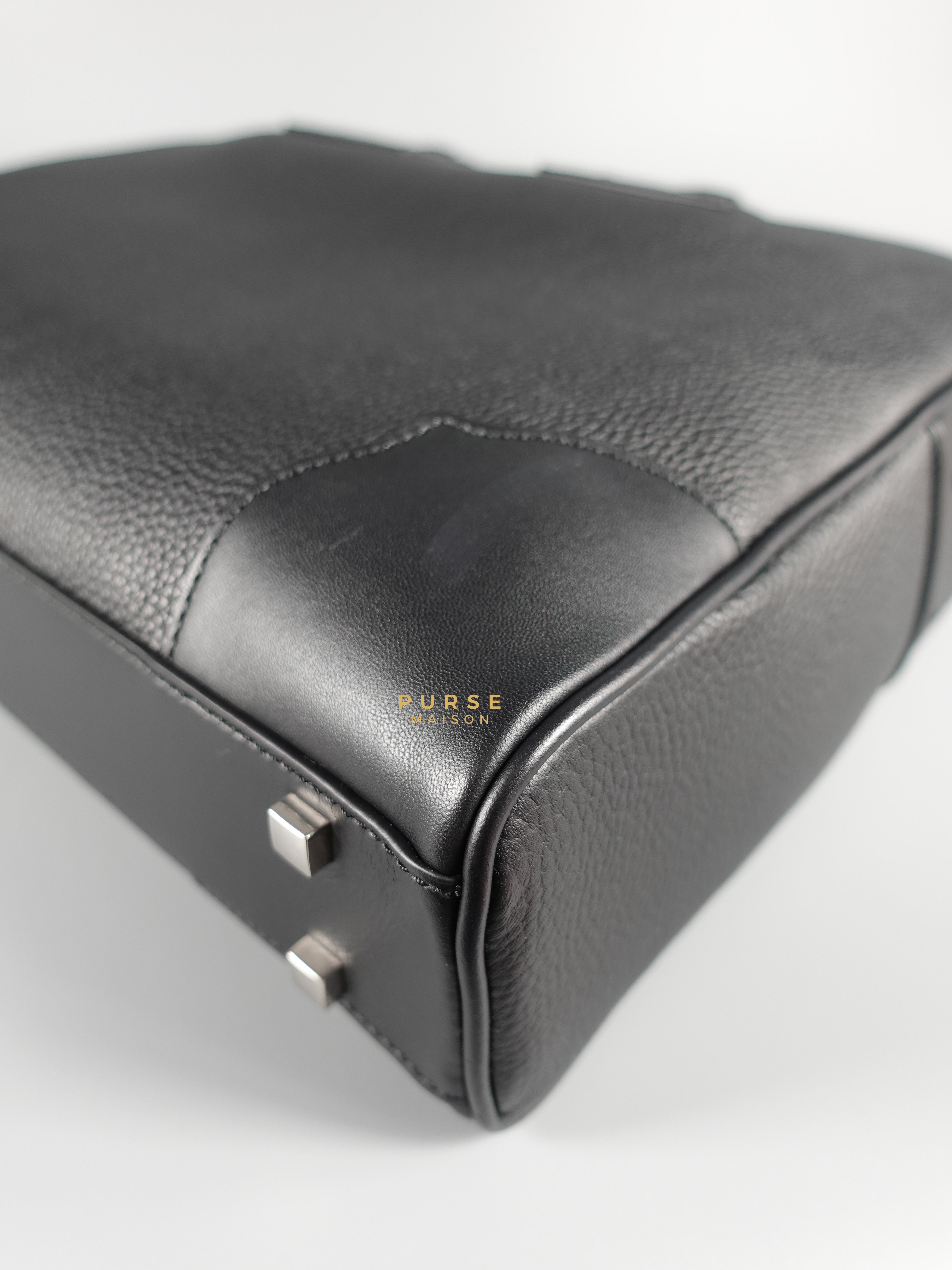 Bally Men’s Briefcase Black in Grained Leather | Purse Maison Luxury Bags Shop