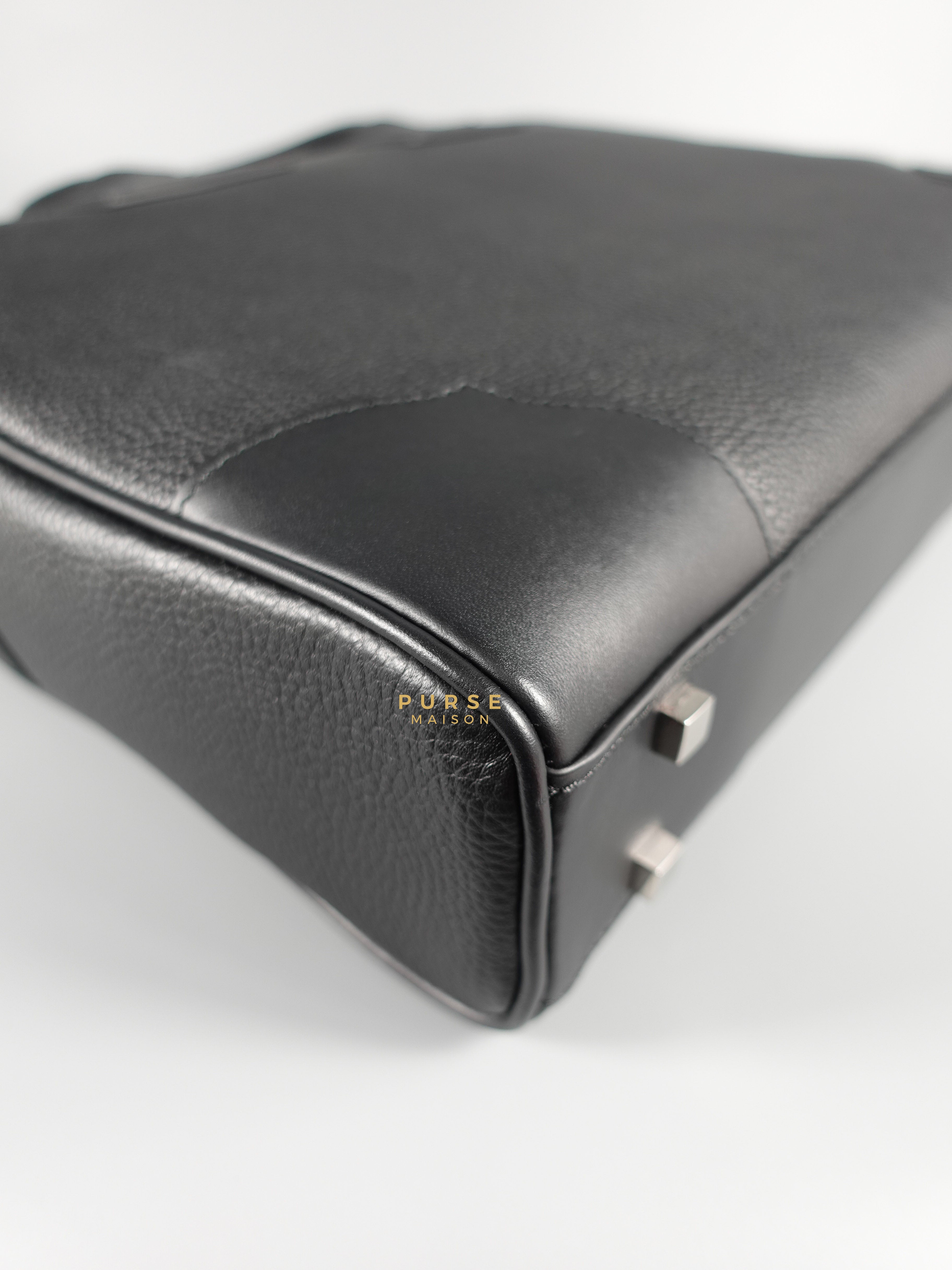 Bally Men’s Briefcase Black in Grained Leather | Purse Maison Luxury Bags Shop